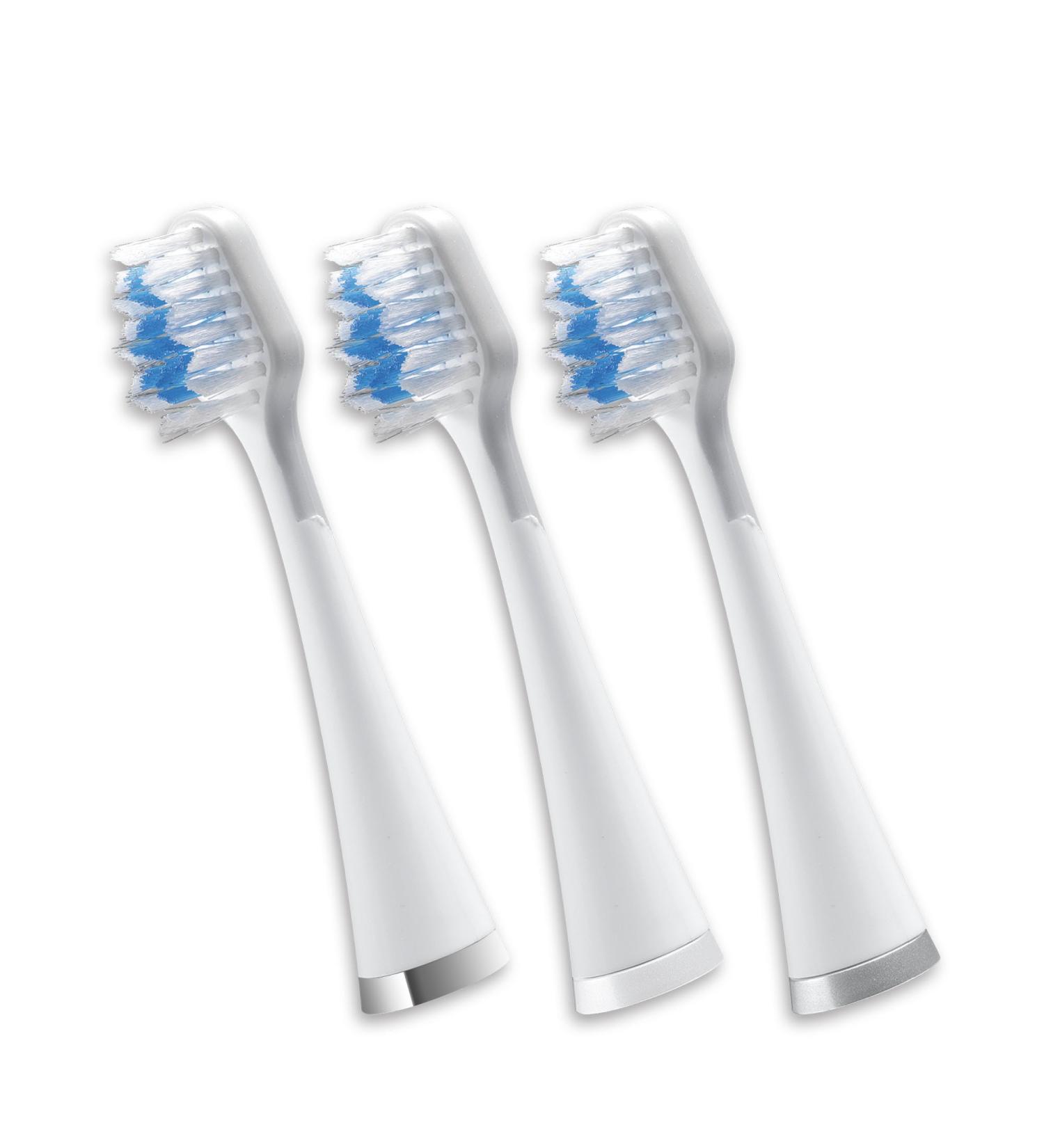 Waterpik Triple Sonic Replacement Brush Heads Complete Care Toothbrush Heads - 3 Count (Pack of 1) White - Buy Online on GoSupps.com