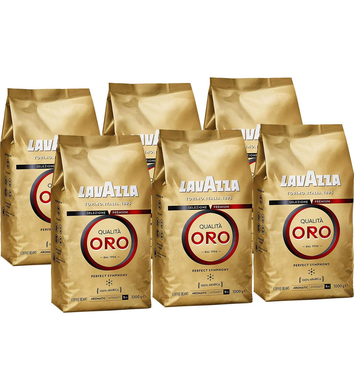 Lavazza Lavazza Qualit Oro Lot de 6 haricots entiers (6 x 1 kg) - Buy Online on GoSupps.com