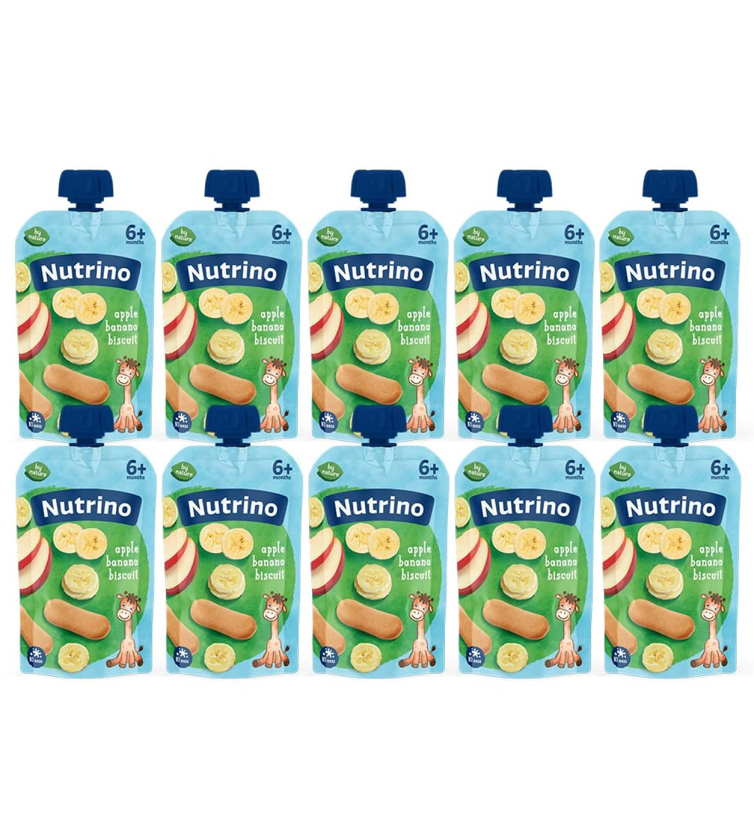 Nutrino apple banana biscuit 10 x 100g Banana 100g 100 g (Lot de 10) - Buy Online on GoSupps.com