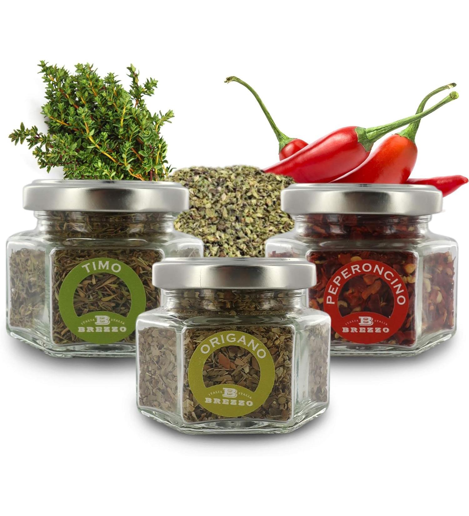 Brezzo - TRIS MEDITERRANEAN SPICES (oregano thyme chili pepper) - Buy Online on GoSupps.com