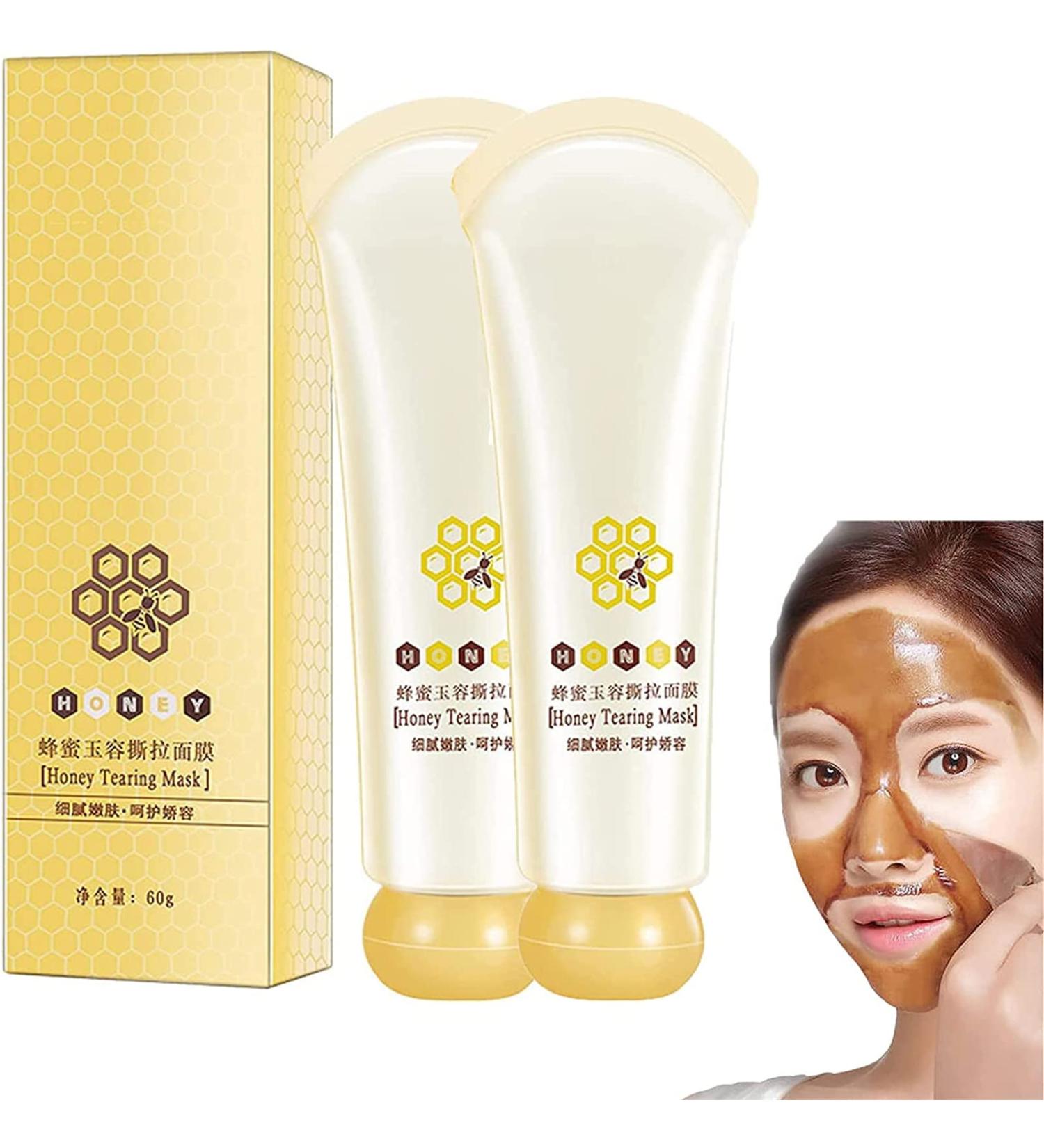 2023 New Honey Tearing Deep Clean Mask - 2Pcs Honey Tearing Mask Peel Blackhead Control Honey Peel Mask for Face Oil Control Blackhead Remover Off Dead Skin Clean Pores Shrink - Buy Online on GoSupps.com