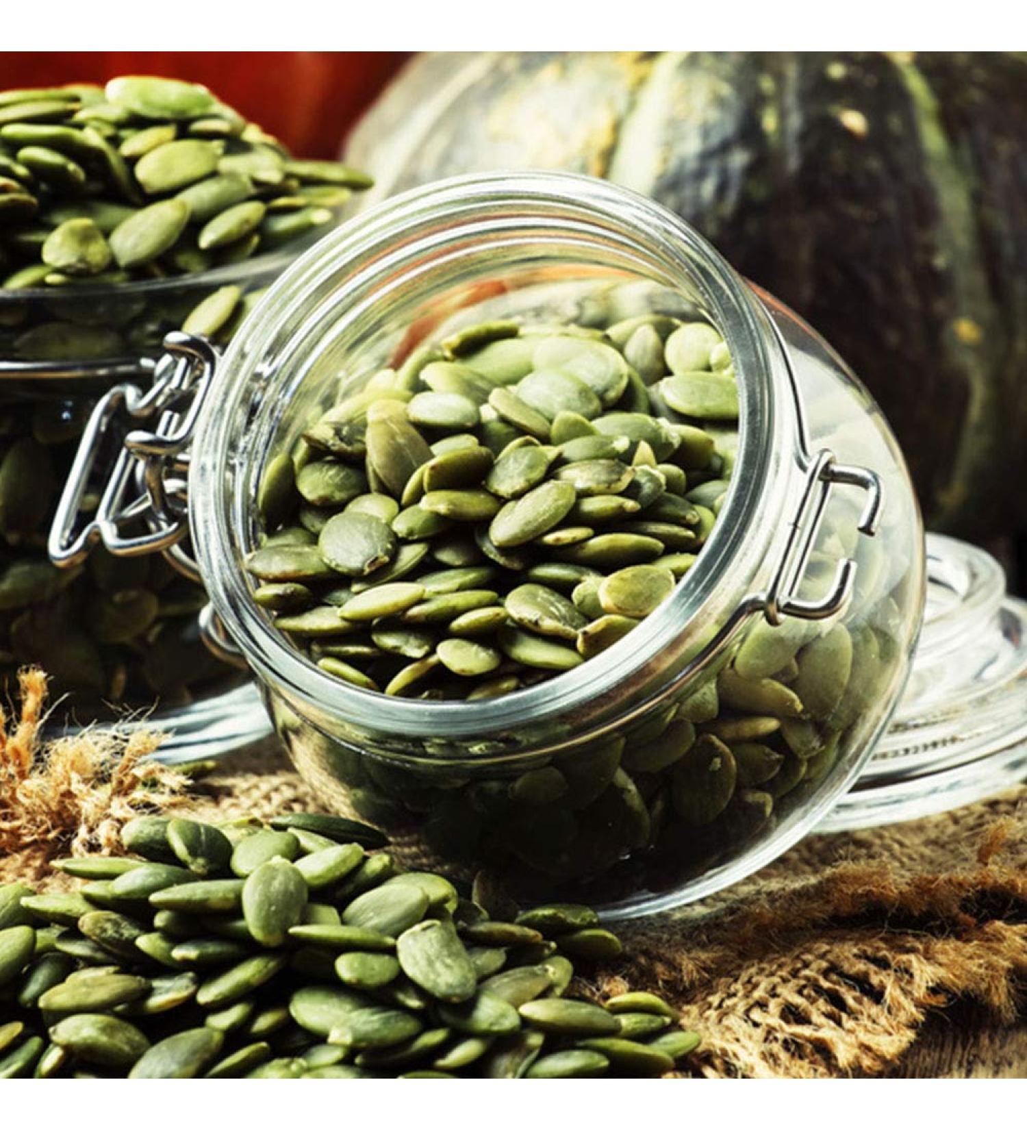 Premium Quality Unsalted Pumpkin Seeds - 1kg | Natural Vegan Untreated & Healthy Snack | Rich in Arginine & Low-Calorie - Fresh Bag - Buy Online on GoSupps.com