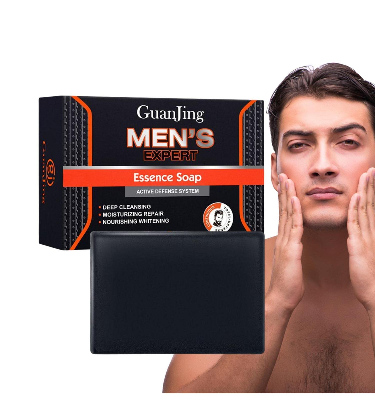 Hongjingda Carbon Soap Activated Charcoal Soap Activated Charcoal Soap Black Soap for Face Body Hair Organic Shea Butter Vitamin E Natural Soap for Men - Buy Online on GoSupps.com