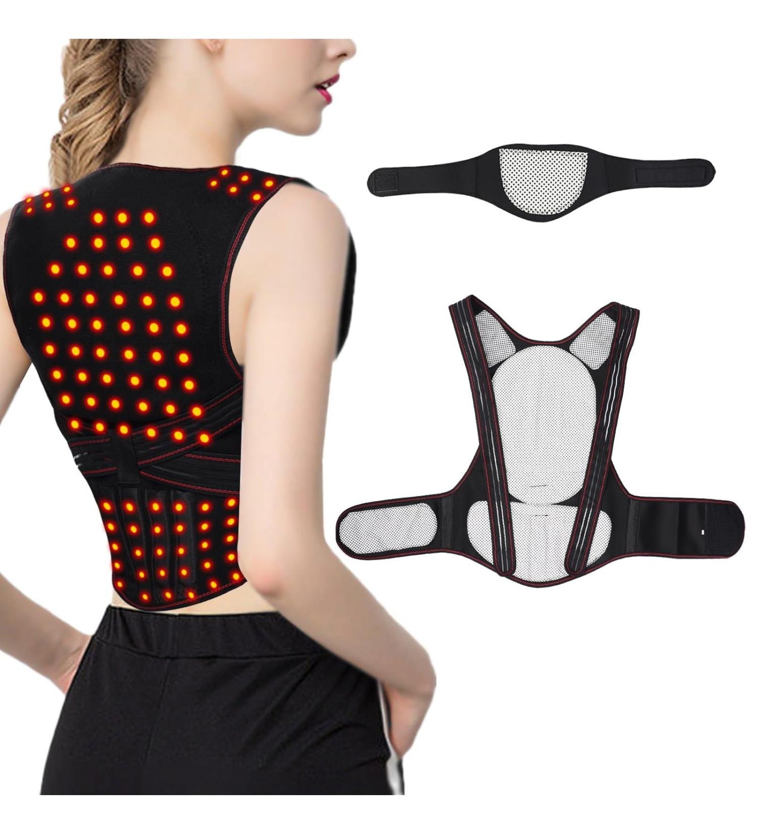 Magnetic Self-Heating Back Support Vest for Pain Relief - Lumbar Support Belt with 108 Magnets - Posture Correction for Men & Women - Winter Warm Thermoo Stock - Available in Large Black - Buy Online on GoSupps.com