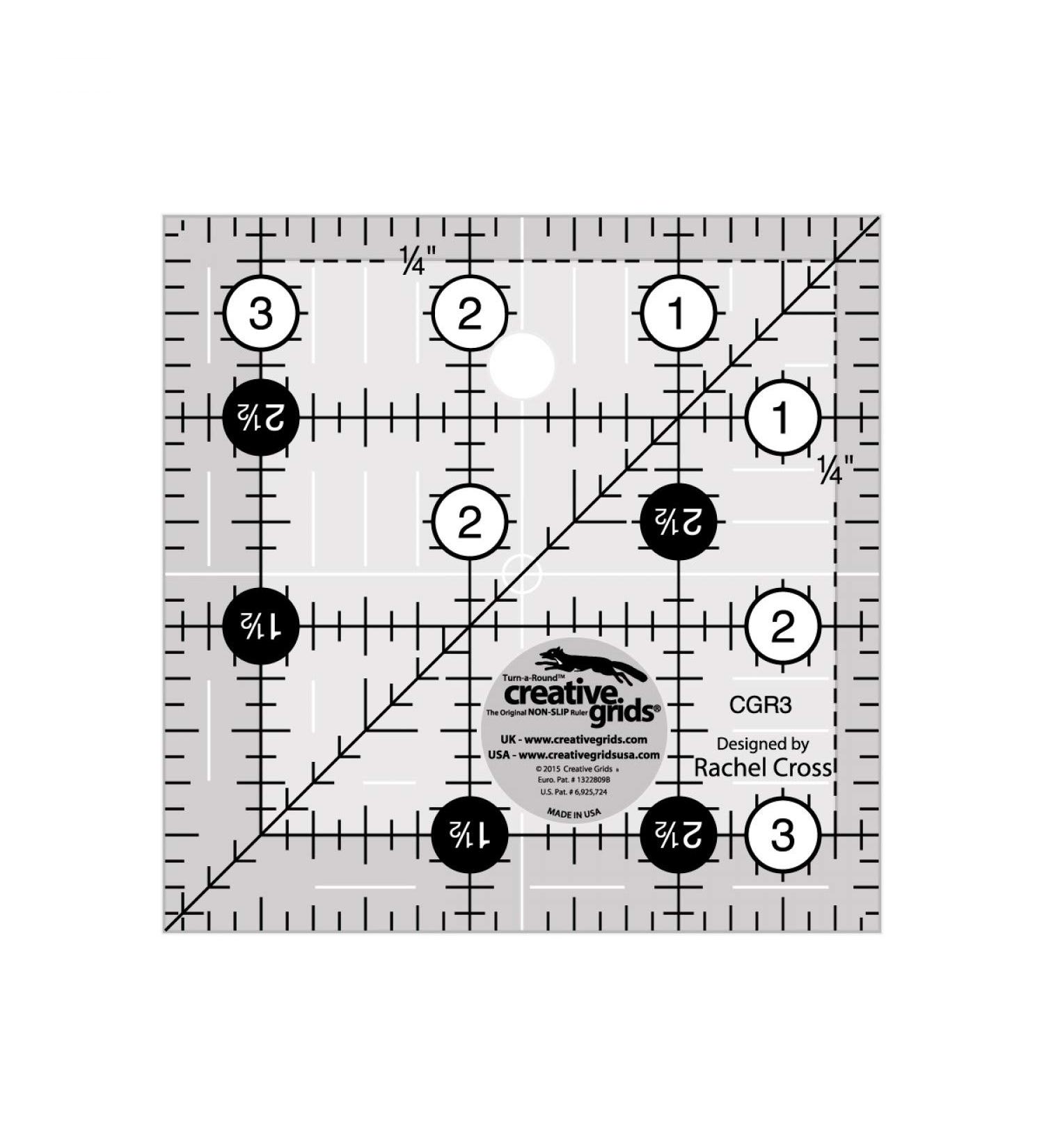 Creative Grids Quilt Ruler 3-1/2in Square - Precision Measuring Tool - Buy Online on GoSupps.com