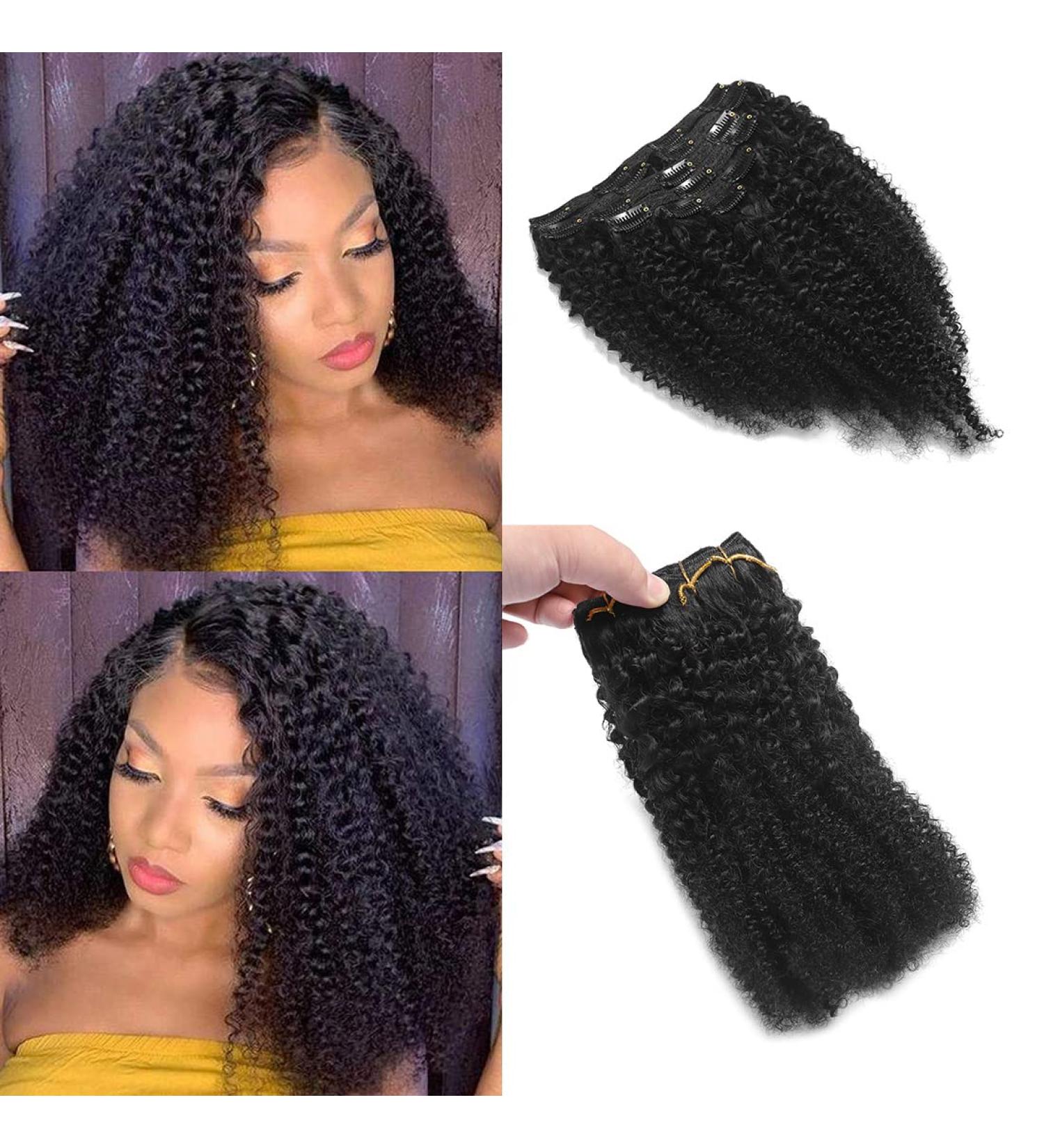 Afro Kinky Curly Clip in Hair Extensions Human Hair 7 Pieces 120g Real Remy Human Hair Full Head Brazilian Virgin Human Hair Extensions Clip in Double Weft Remy Hair (14 Inch Afro Kinky Curly) 14 Inch Afro Kinky Curly - Buy Online on GoSupps.com