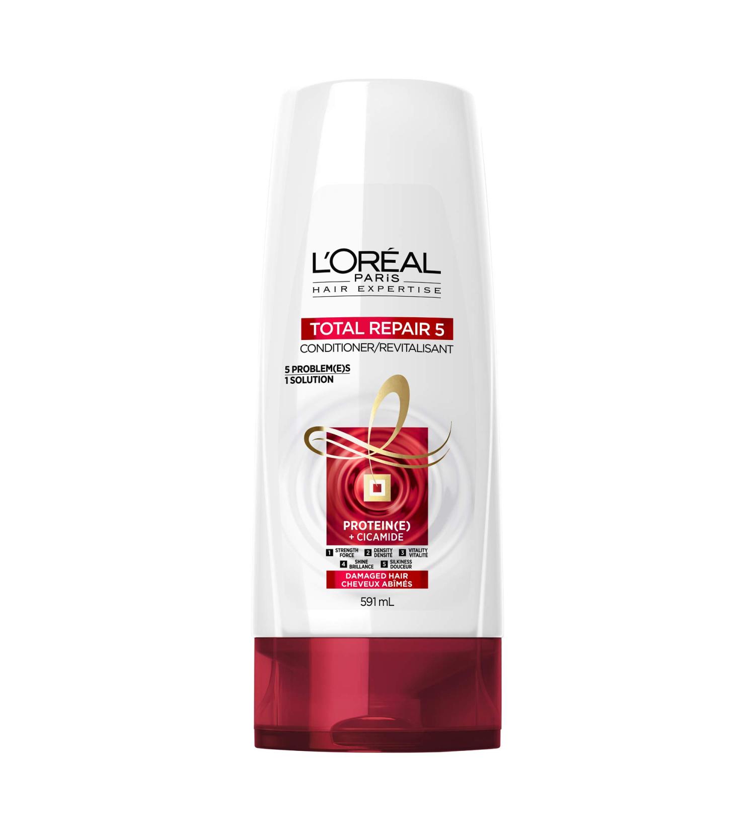 L Or al Paris Total Repair 5 Conditioner For Dry and Damaged Hair With Protein For Repairing Split Ends and Restoring Hair Strength 591 mL Conditioner 591ml - Buy Online on GoSupps.com