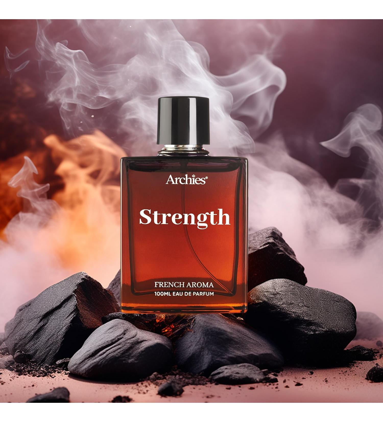 ARCH-IES STRENGTH Eau De luxury Parfume for Men | 100 ml | French Aroma | Woody Aromatic | Premium & Long Lasting EDP Fragrance Scent (20% High Concentration Perfume) - Buy Online on GoSupps.com
