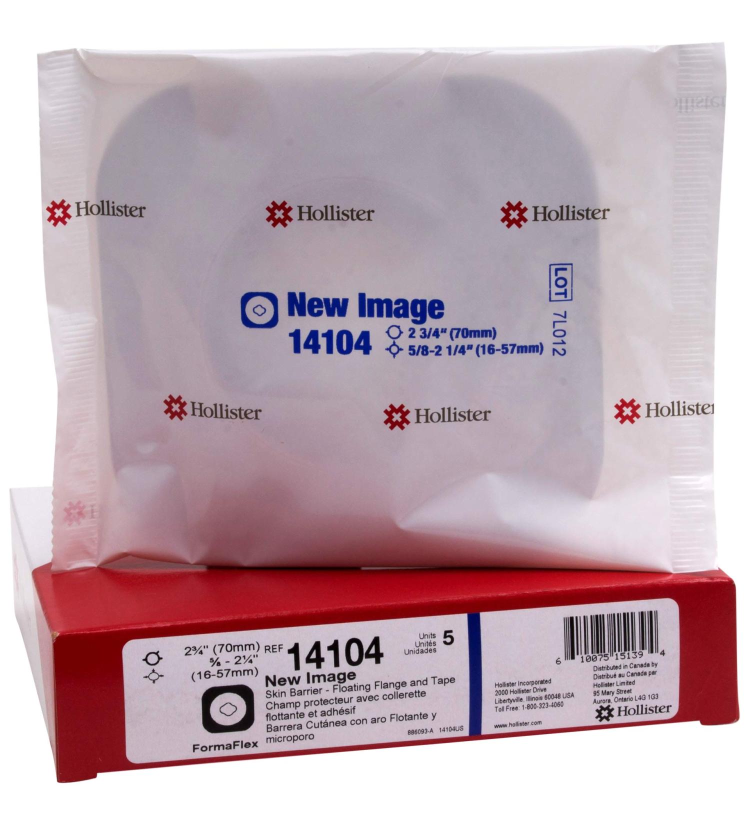 5014104 - Hollister Inc New Image Twopiece Shape-to-Fit Flat Formaflex Skin Barrier 2-1/4, Blue, 2-3/4 Flange Size