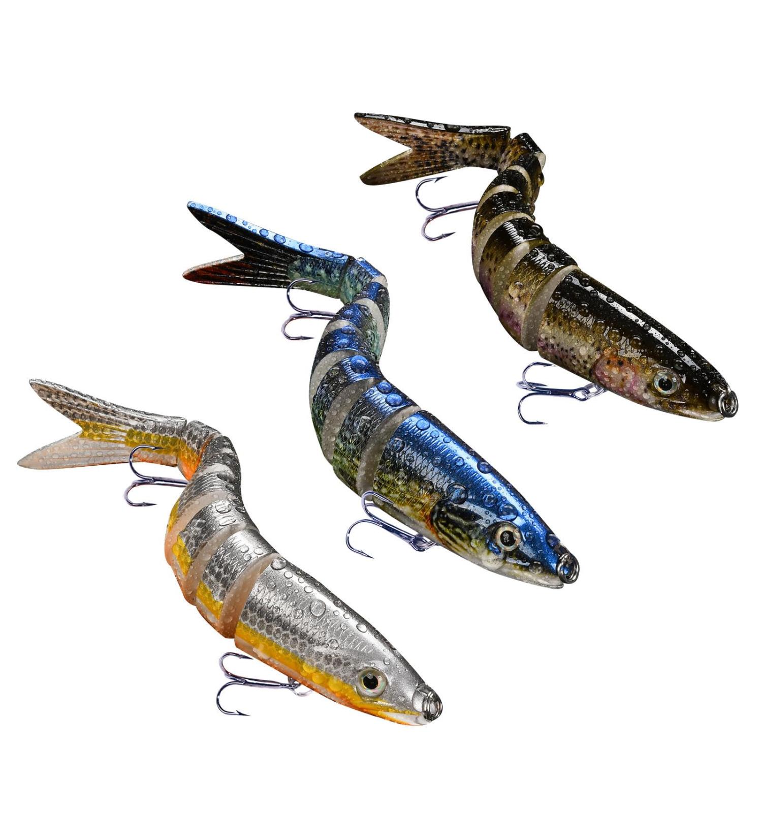3-Piece Wobbler Set - Multi-Joint Angel Bait for Pike Mackerel & Trout Fishing - Premium Artificial Bait & Accessories - Buy Online on GoSupps.com