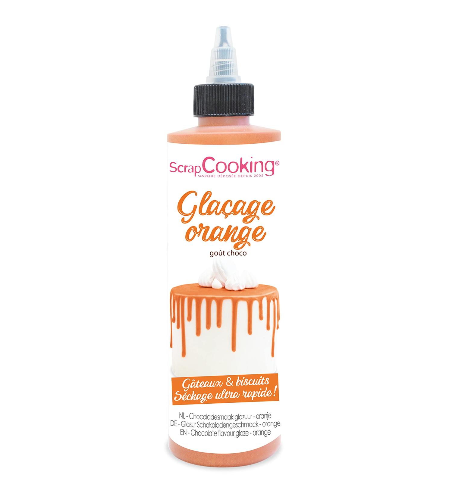 ScrapCooking Drip Cake Glaze Orange 130g | Quick-Drying Decoration for Cakes Pies & Donuts - Perfect for Birthdays & Halloween - Buy Online on GoSupps.com