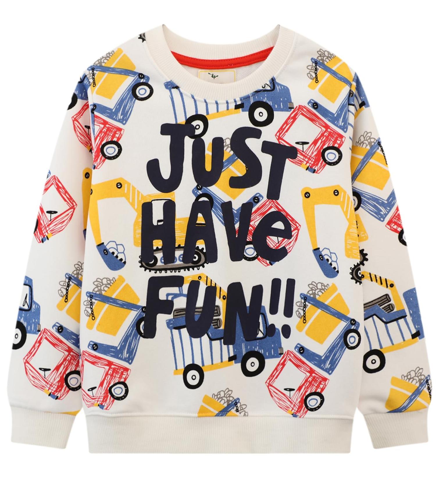 Kids Dinosaur Sweatshirt | Long Sleeve Cotton Pullover | Boys/Girls Casual Top | Baby/Toddler Clothes 2-3 Years - Buy Online on GoSupps.com