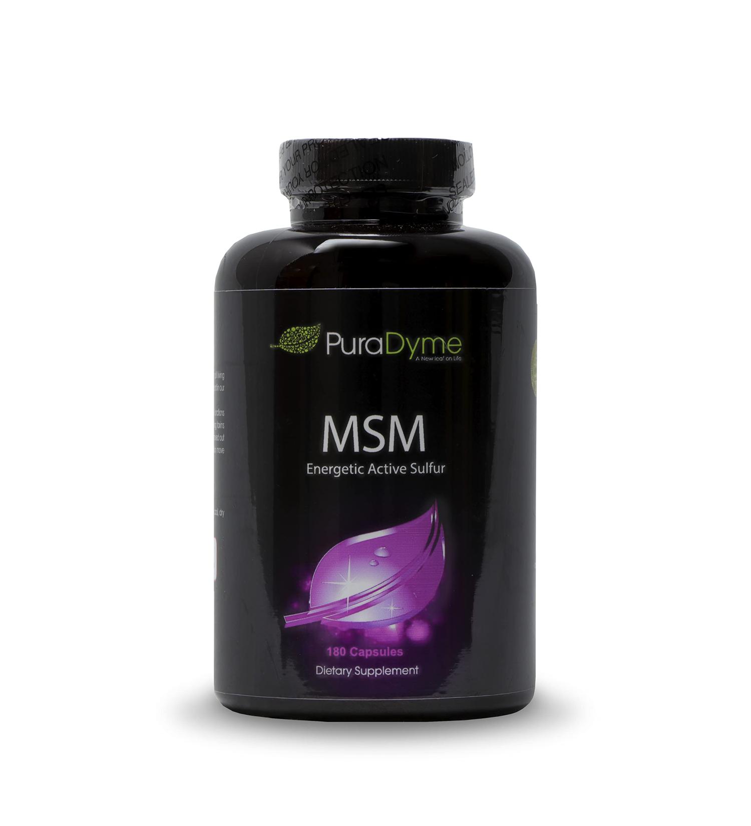 PuraDyme MSM with Cofactor Whole Food Blend 180 Vegan Capsules