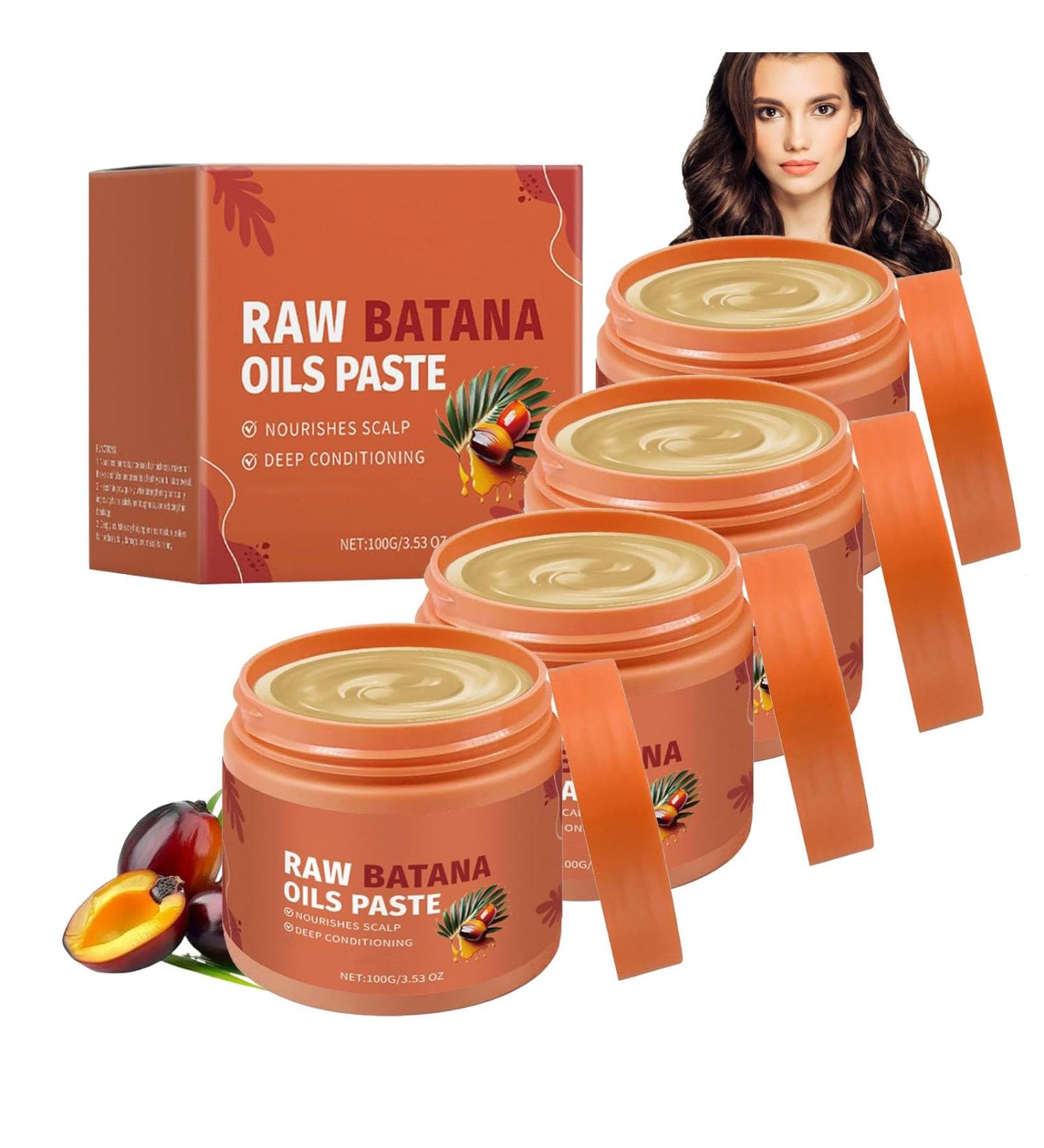 JIAOY Raw Batana Oil Paste Batana Oil for Hair Growth Prevents Hair Loss for Thicker Stronger and Healthier Hair with Shine Hair Mask for Dry Damaged Hair Nourishing 4PVS - Buy Online on GoSupps.com