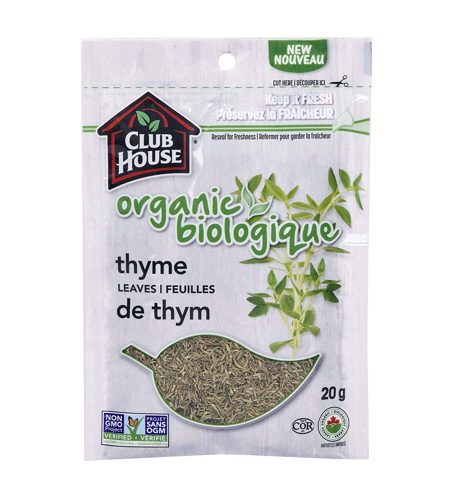 Club House Quality Natural Herbs & Spices Organic Thyme Leaves 20g 20 g (Pack of 1) - Buy Online on GoSupps.com