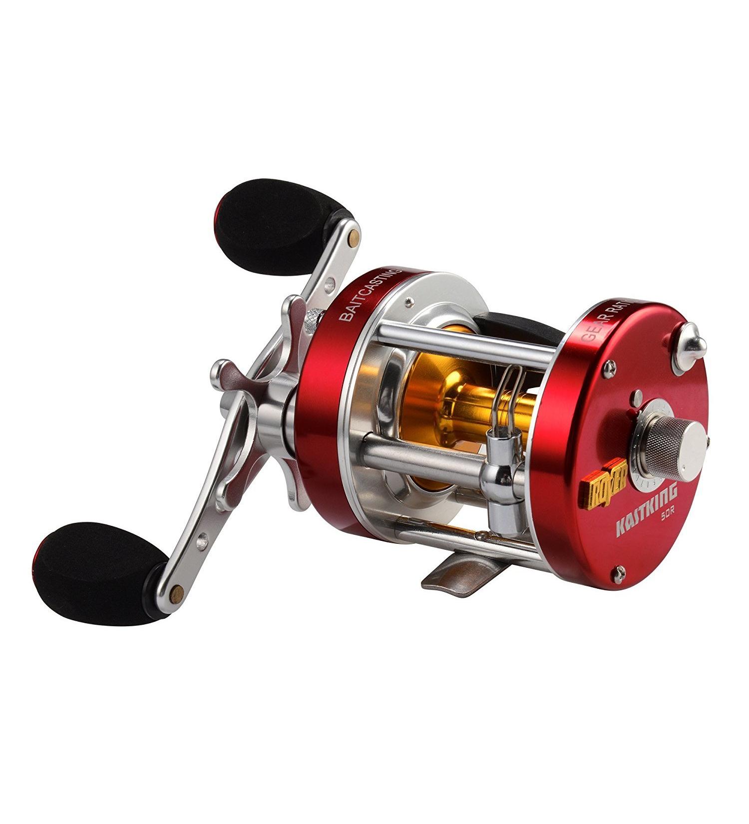 KastKing Rover 60 Round Baitcasting Reel - Ideal for Catfish, Salmon, Striper Bass & Inshore Saltwater Fishing - Reinforced Metal Body - No.1 Highest Rated Conventional Reel - Buy Online on GoSupps.com