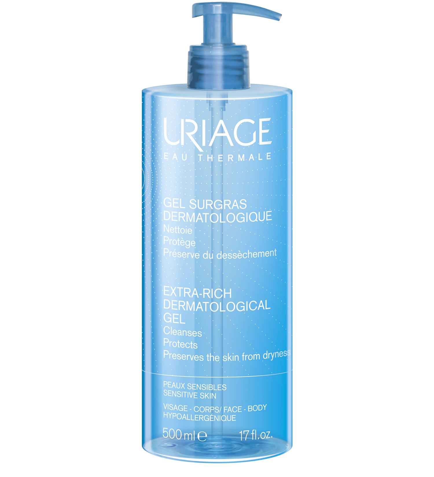 Uriage Extra-Rich Dermatological Gel 500ml - Deep Hydration & Skin Repair - Buy Online on GoSupps.com