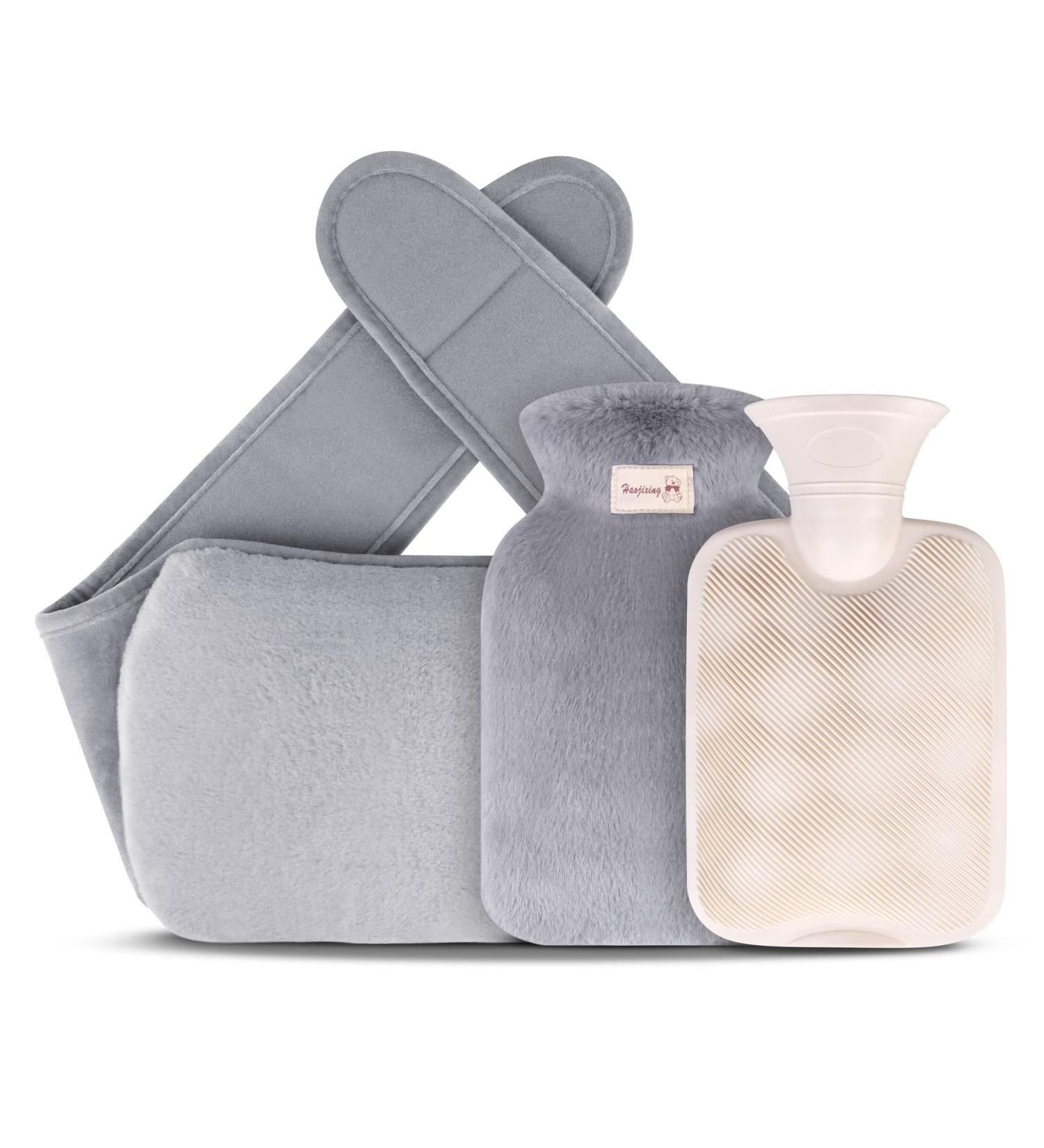 Premium Heat Bottle with Cover - Fluffy Hot Water Bag for Neck Shoulder Back & Waist | Ideal for Adults & Children | International Shipping Available - Buy Online on GoSupps.com