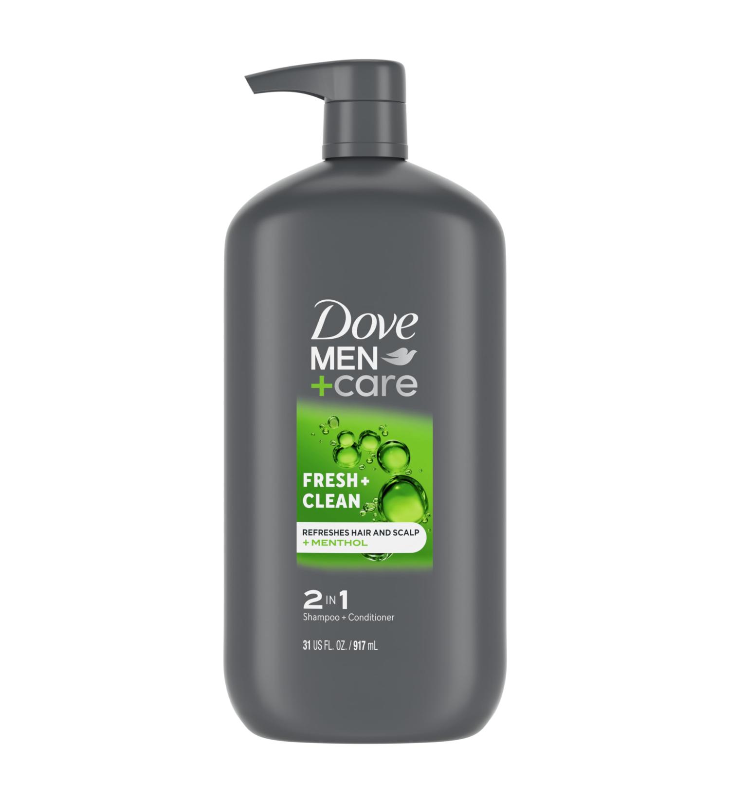 Dove Men+Care 2-in-1 Shampoo & Conditioner Fresh & Clean | Stronger Healthy Hair - 31 oz | Buy Internationally - Buy Online on GoSupps.com