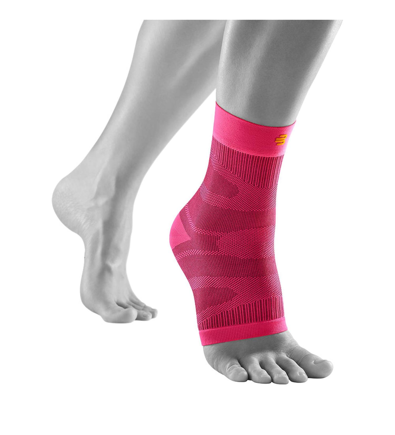 Bauerfeind Ankle Sleeve - Sports Compression Support Bandage for Running & Fitness | Unisex XL Pink - Protects Right & Left Ankle - Buy Online on GoSupps.com