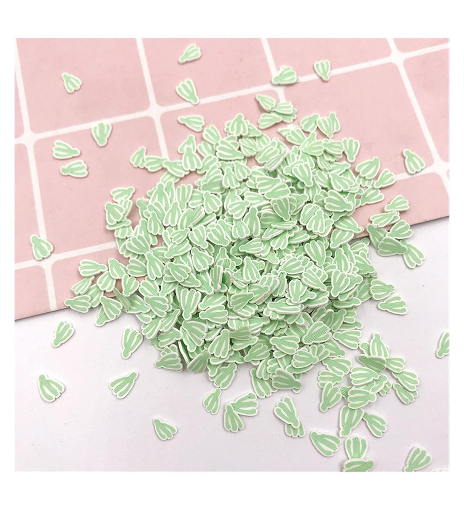 NIANTU108 50g/lot 5mm Cactus Slice Polymer Clay Sprinkles for Slimes Plastic Tiny Mud Particles DIY Nail Art Decoration Crafts Gift (Color : Cactus) - Buy Online on GoSupps.com