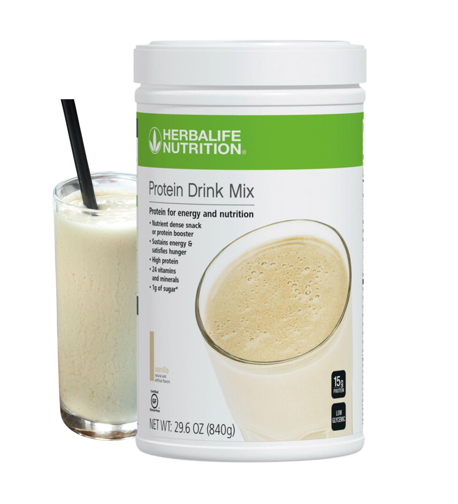 Herbalife HERBALIFE Protein Drink Mix: Vanilla flavor 840g Nutrient Dense Healthy Snack Protein - Buy Online on GoSupps.com