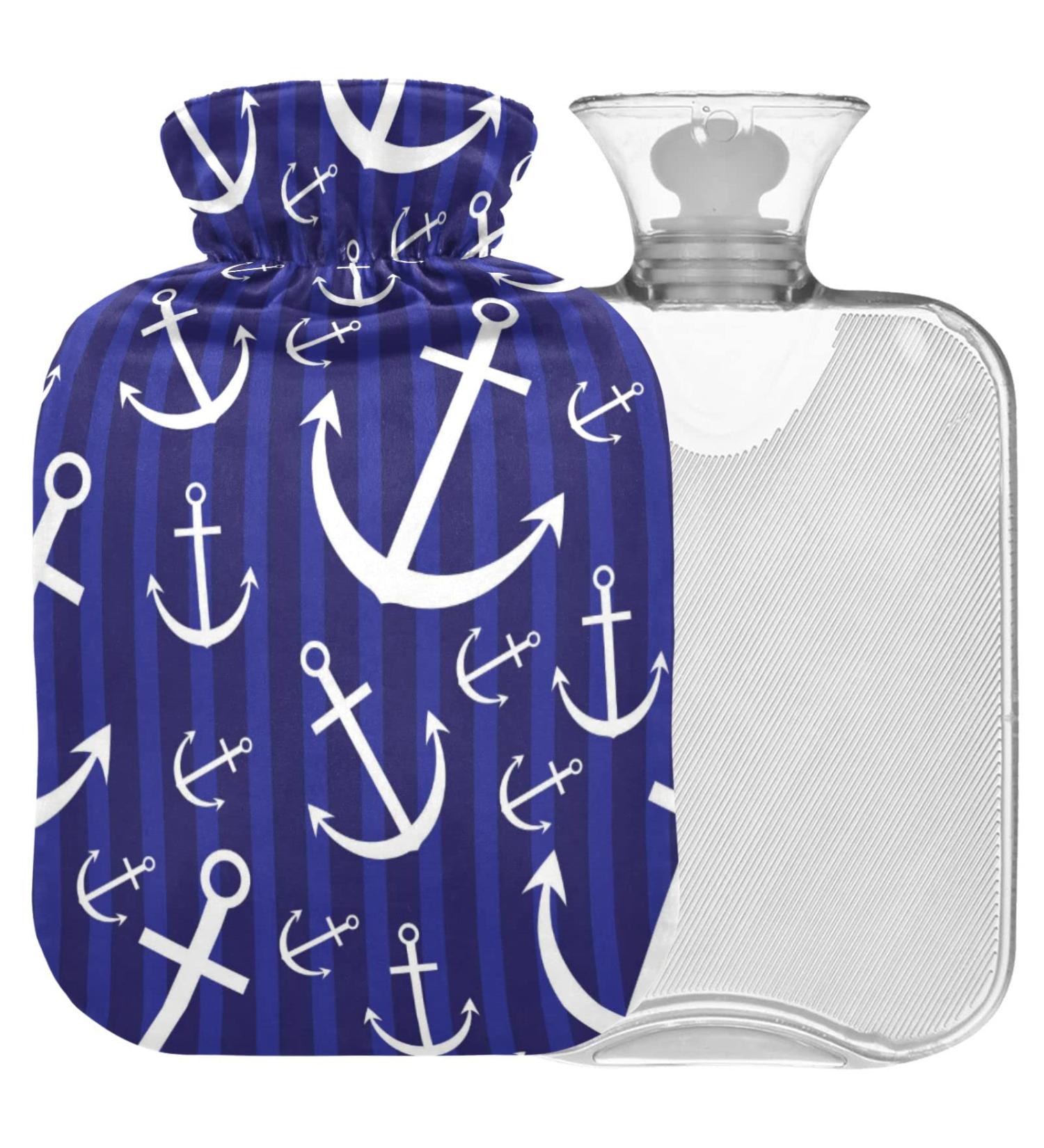Shop Naanle Ocean Anchor Hot Water Bottle - 2L Transparent Heat Therapy for Bed Hand & Foot Pain Relief - International Shipping - Buy Online on GoSupps.com
