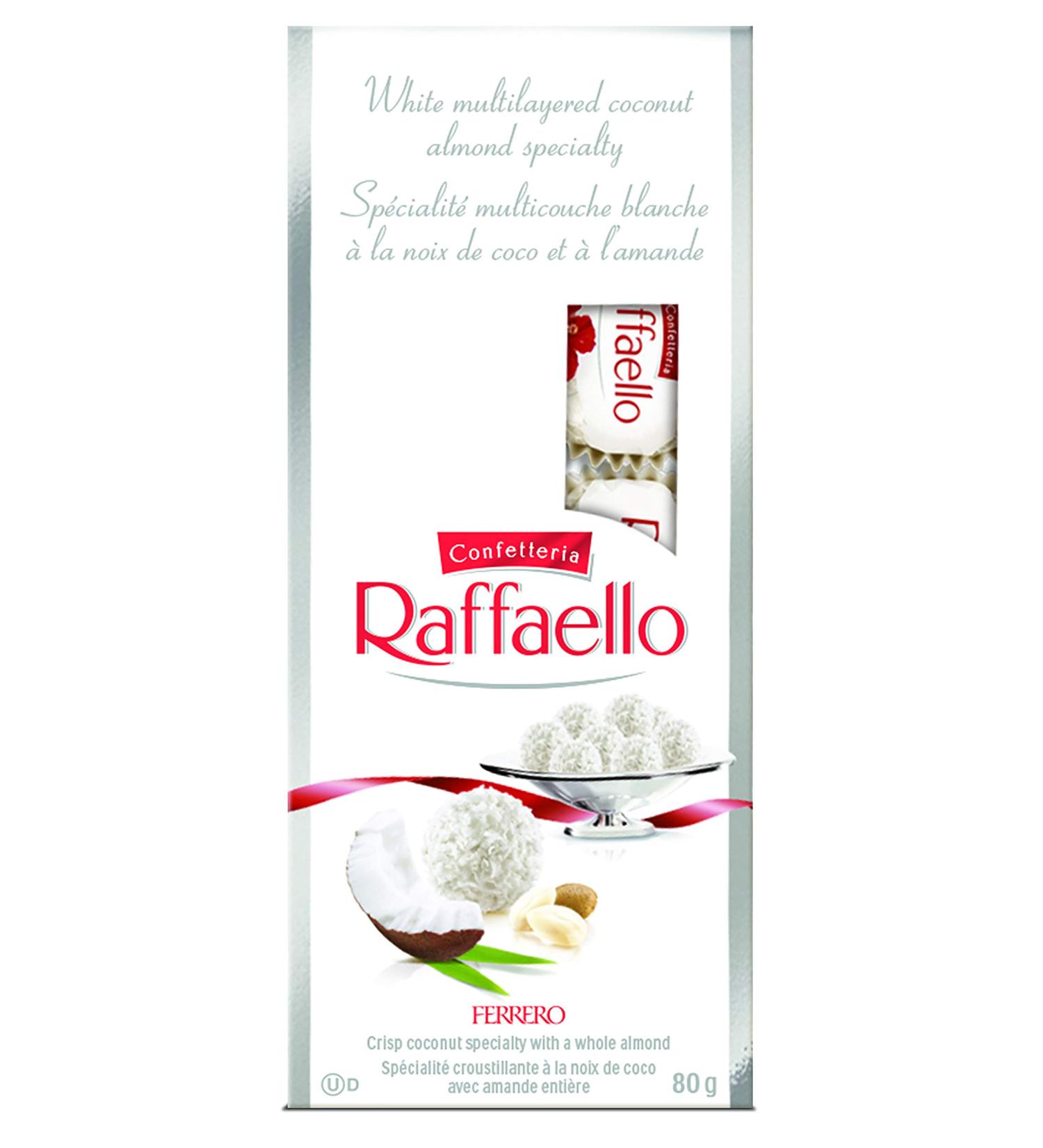 CONFETTERIA RAFFAELLO Coconut Almond Specialty 8 Count Gift Bags Individually Wrapped 6 Bags 480g (6x80g) Raffaello 6 bags of 8 pieces - Buy Online on GoSupps.com