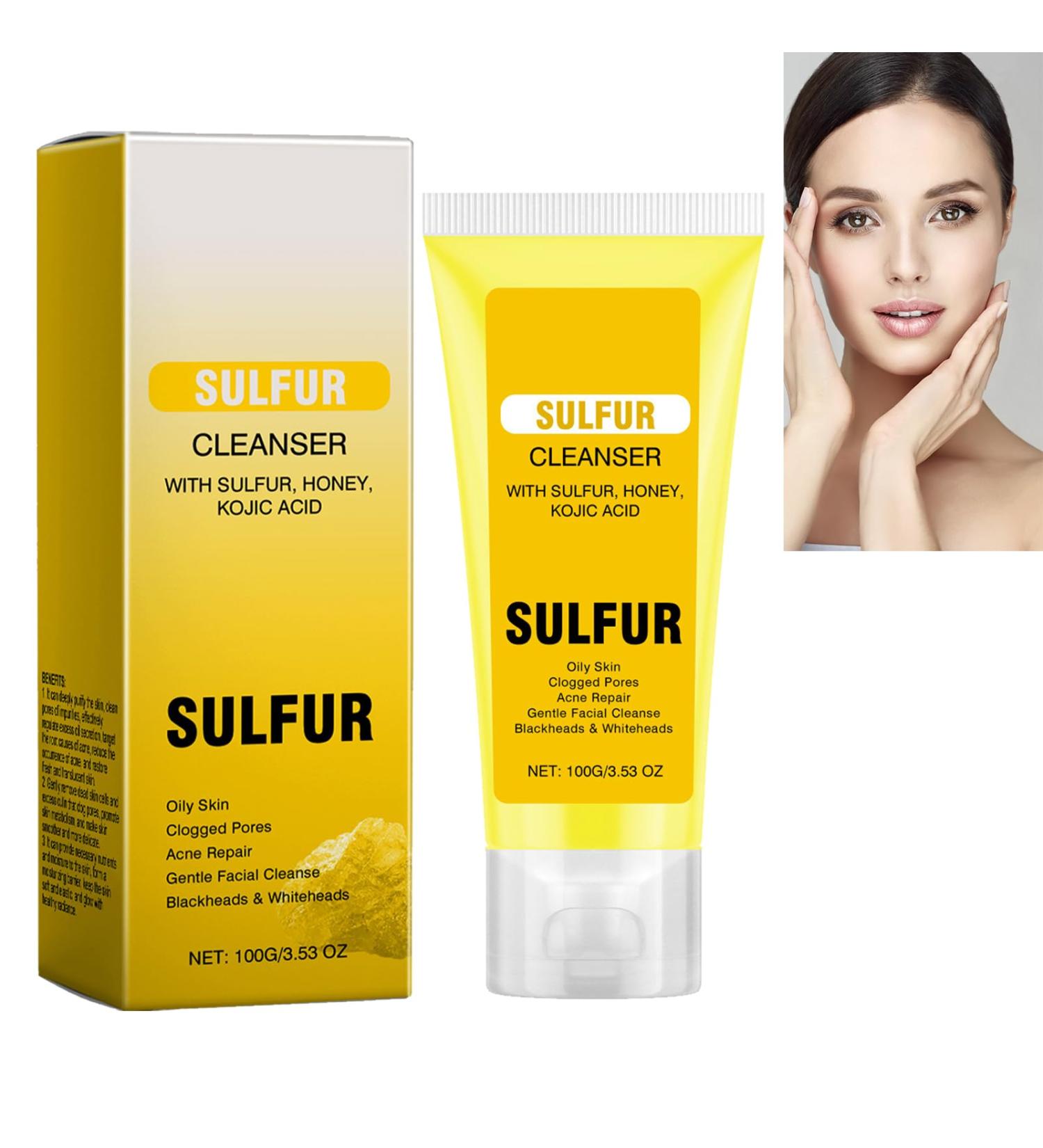 Natural Sulfur Facial Cleanser Sulfur Cleanser Sulfur Face & Body Wash Sulfur Face Wash Sulfur Face Foaming Cleanser Sulfur Facial Cleanser Exfoliating Facial Cleanser - Buy Online on GoSupps.com