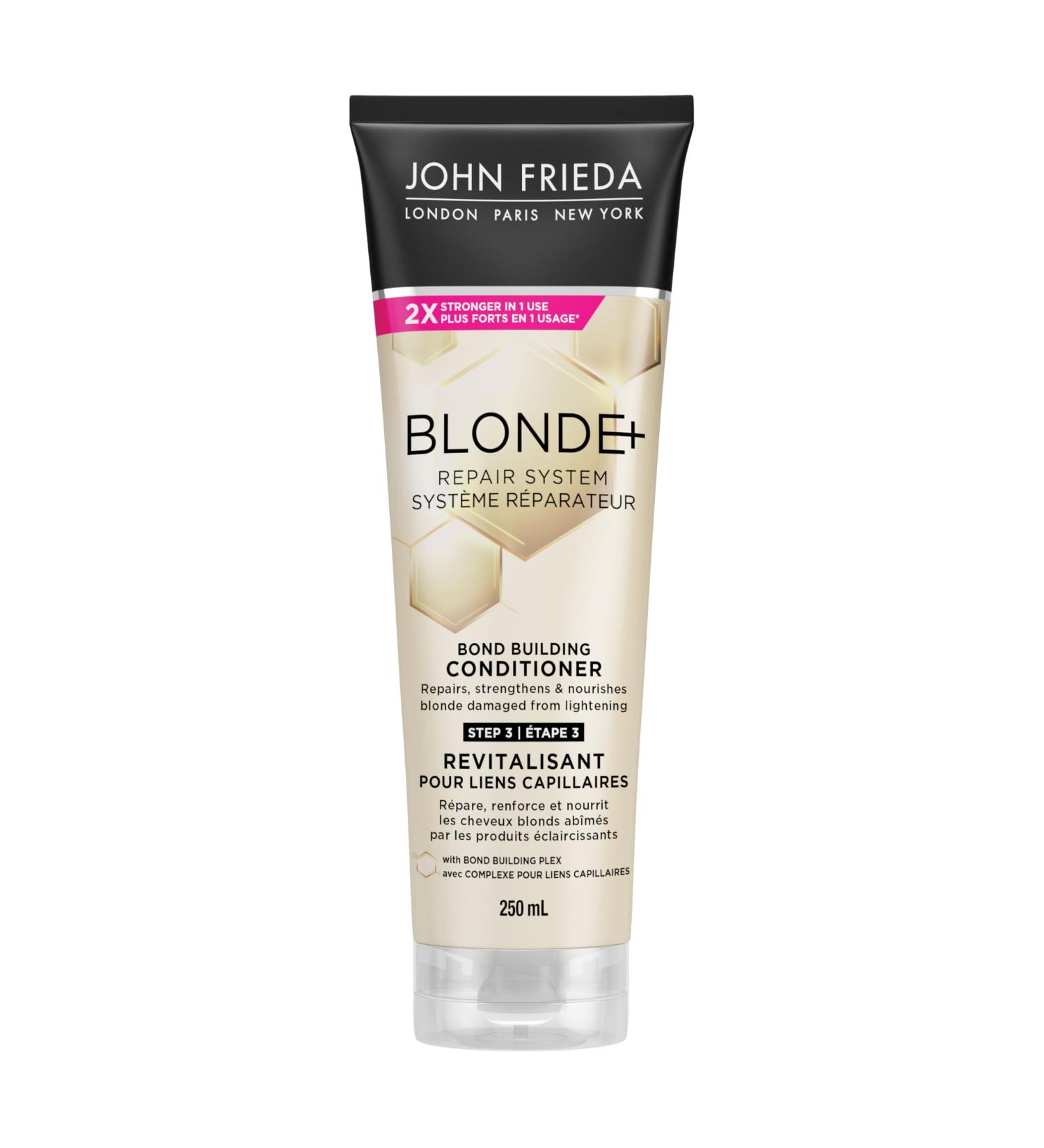 John Frieda Blonde+ Repair System Bond Building Conditioner | STEP 3 | Repairs Strengthens and Nourishes Blonde Damaged from Lightening 250mL - Buy Online on GoSupps.com