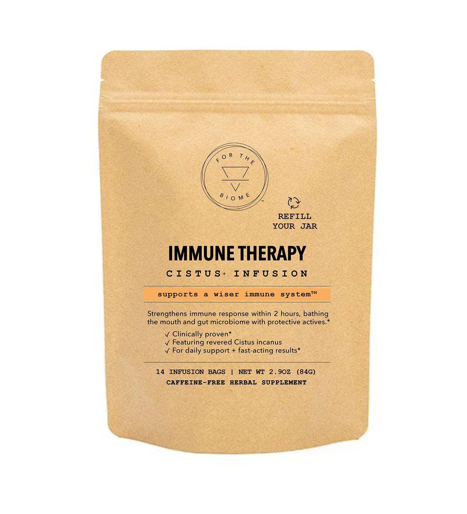 For The Biome Immune Therapy - Organic Cistus Herbal Formula | Clinically Proven 14 Count Refill for 2-Hour Immune Boost - Buy Online on GoSupps.com