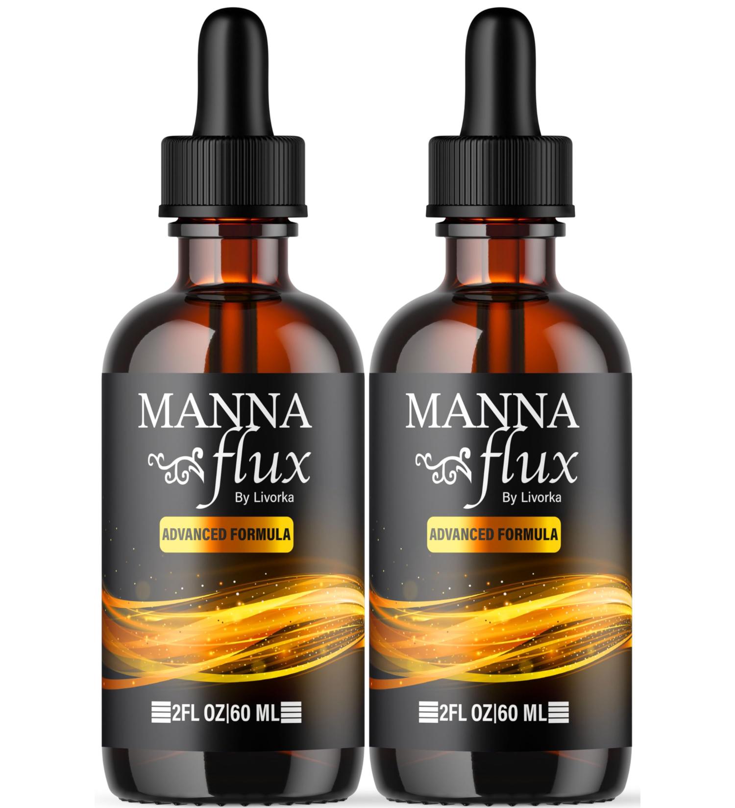 (2 Pack) MannaFlux Drops Manna Flux Advanced Formula Drops MannaFlux All-Natural Liquid Drops Supplement MannaFlux Drops Weight Loss Support MannaFlux Gotas Reviews 2 Bottles for 60 Days - Buy Online on GoSupps.com
