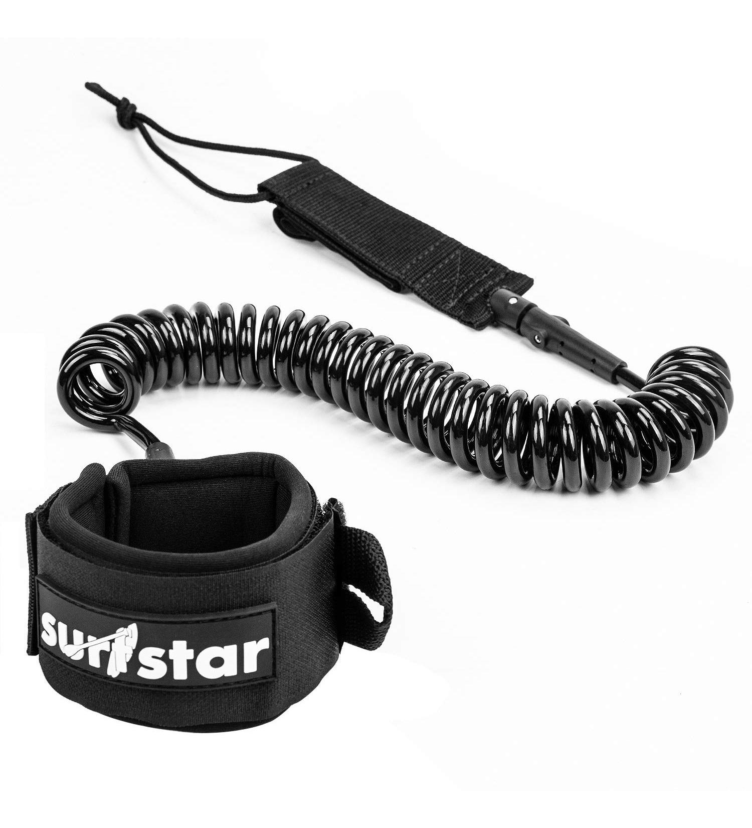 Surfstar 10' Coiled SUP Leash - Paddleboard Ankle Safety Strap - Buy Online on GoSupps.com