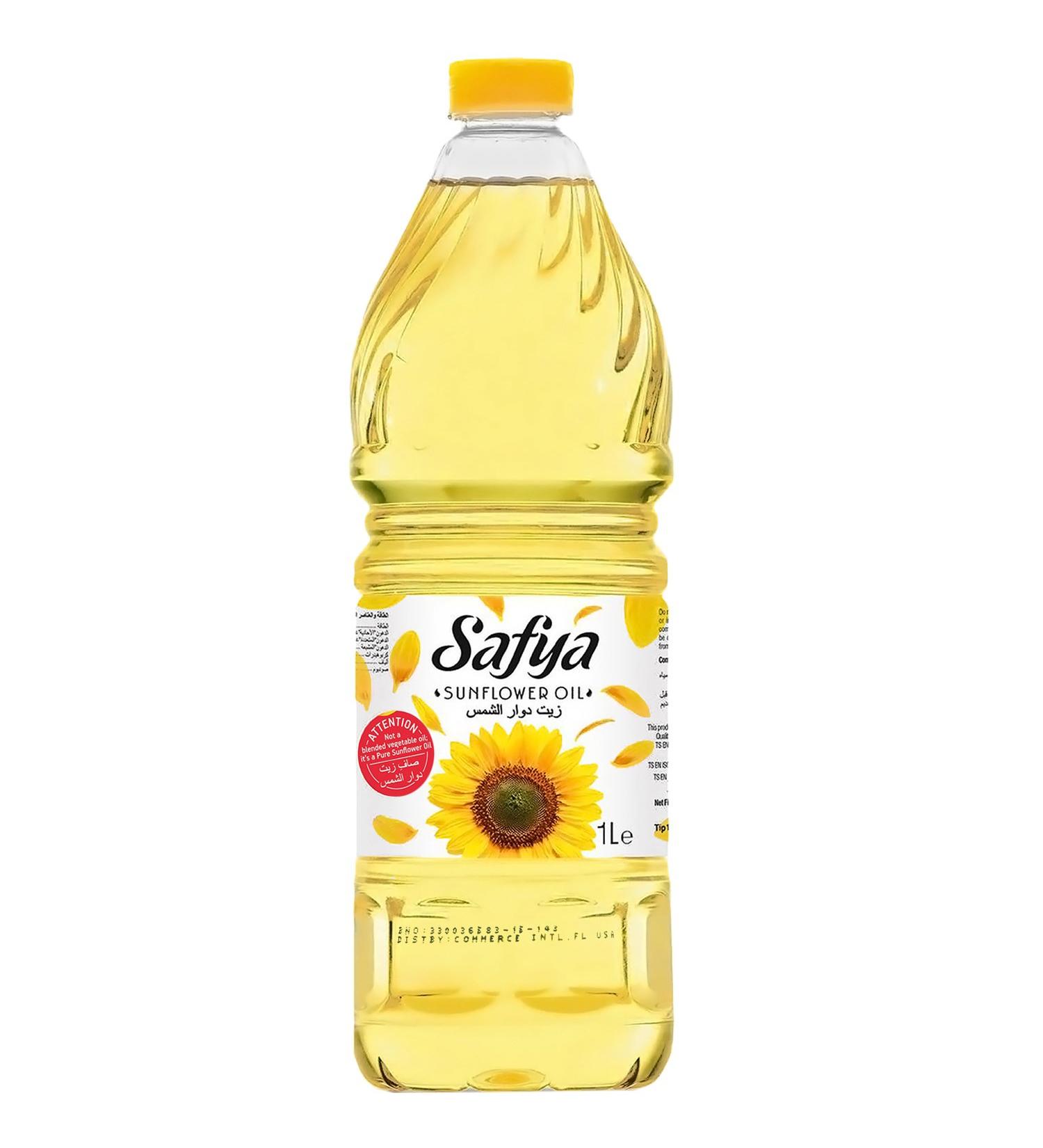 Safya 100% Pure Sunflower Oil 1L (33.8 fl oz) - Pack of 1 - Buy Online on GoSupps.com