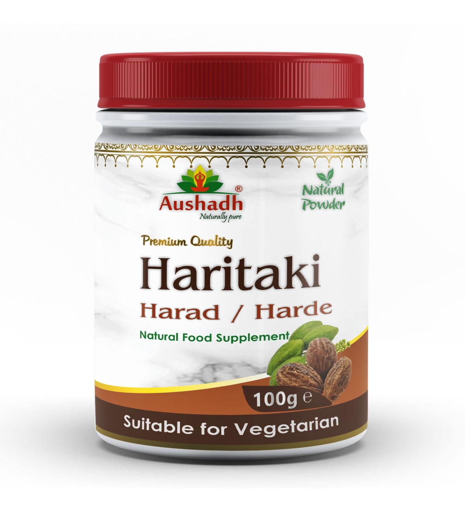 Organic Harad (Haritaki) Powder - Natural Digestive Aid and Detoxifier - Buy Online on GoSupps.com