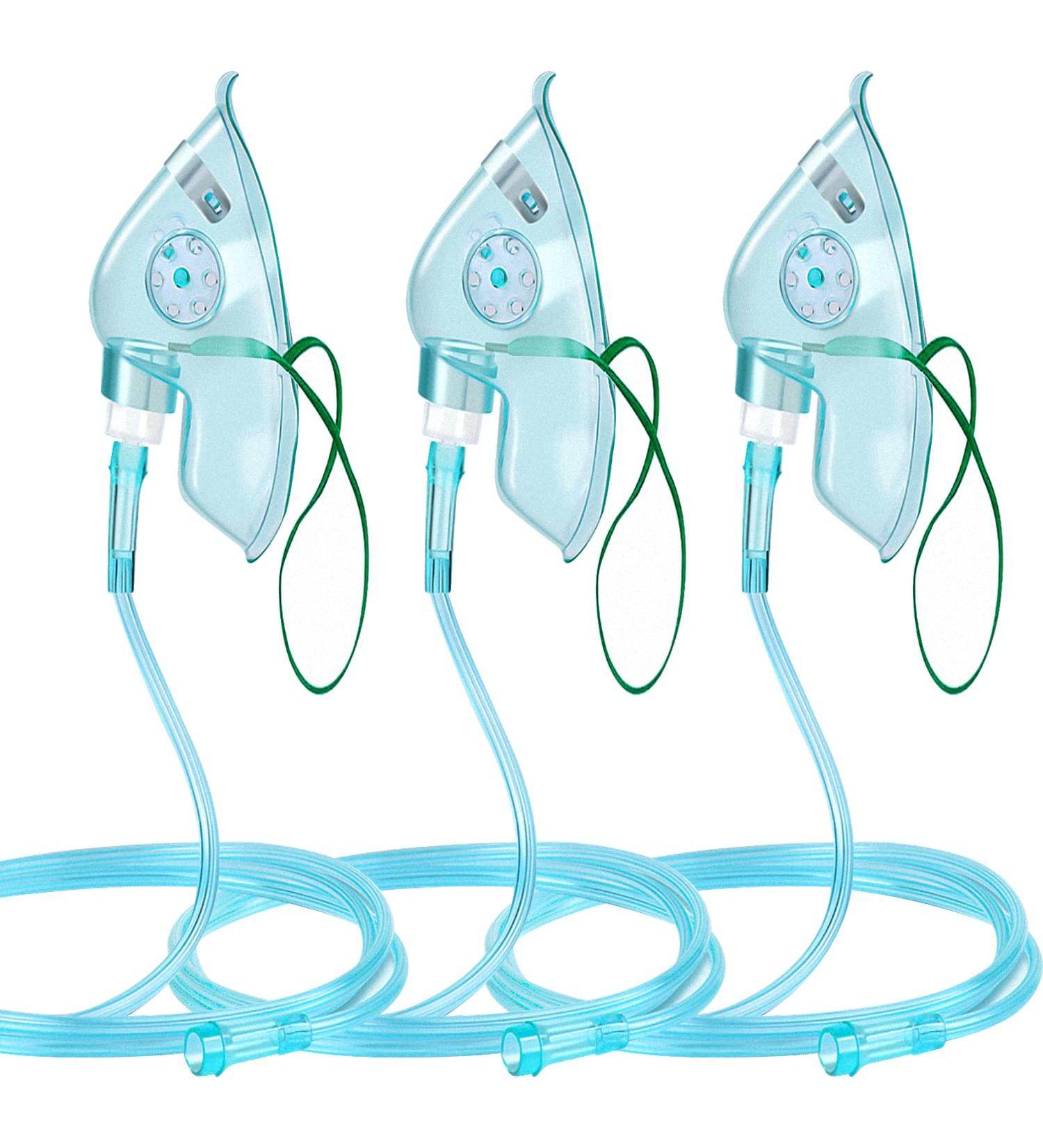 XL Standard Oxygen Mask with Adjustable Strap - 3 Pack | 6.6' Tubing Included - Buy Online on GoSupps.com