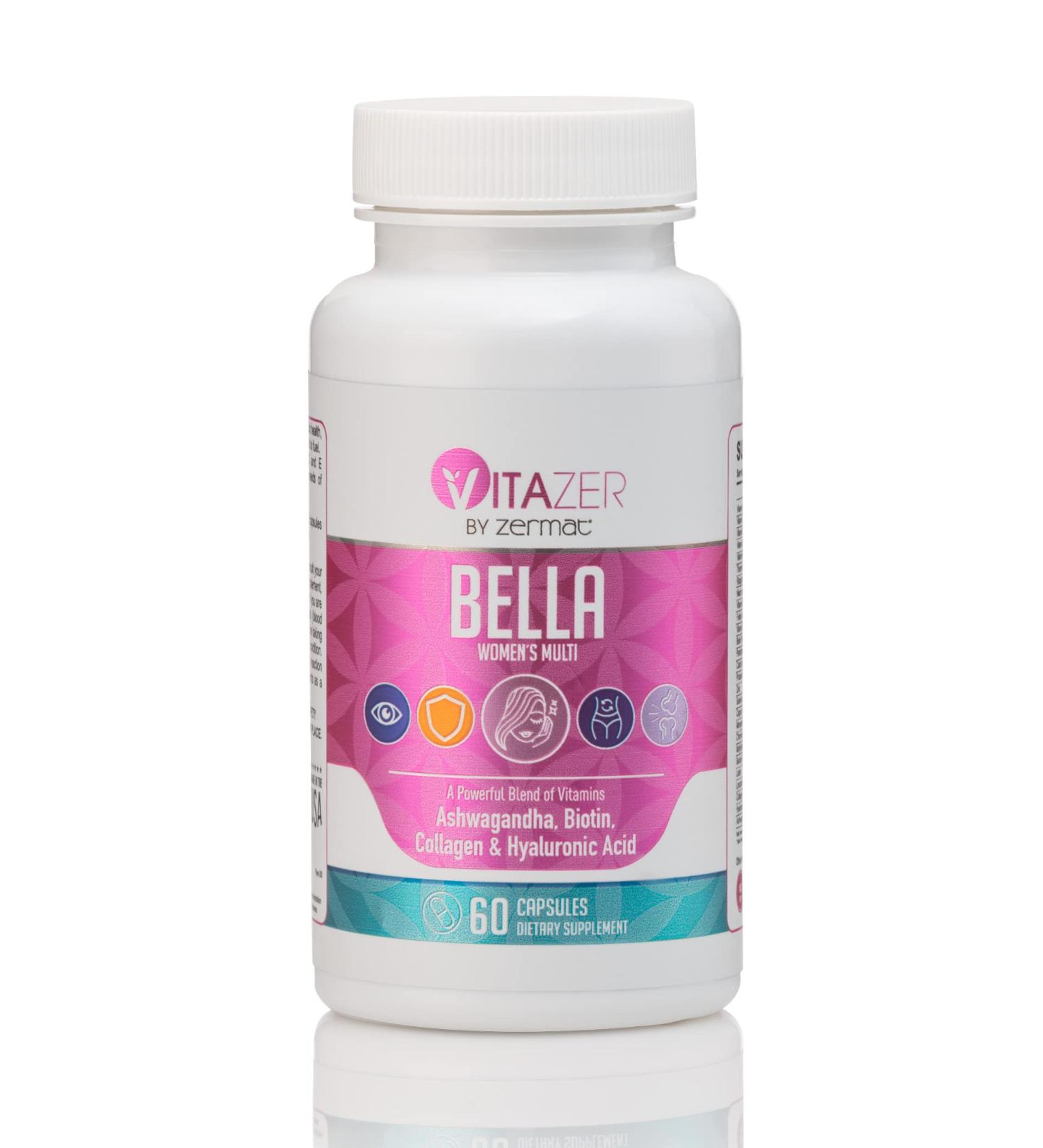 Zermat Multivitamin for Women Vitazer Bella Women's Multi Live a Healthier Life 60 Capsules. - Buy Online on GoSupps.com