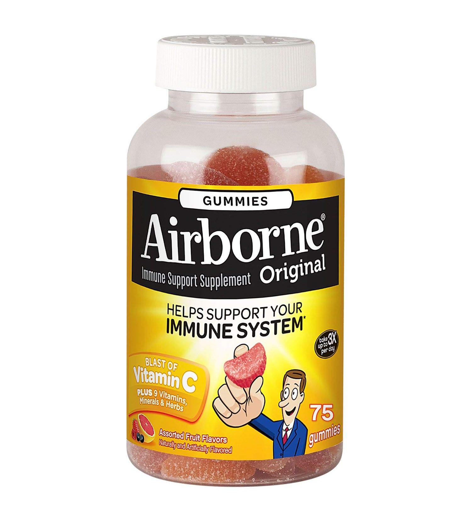 Airborne Immune Support Supplement 75 Gummies - Enhance Your Health with COS - Buy Online on GoSupps.com
