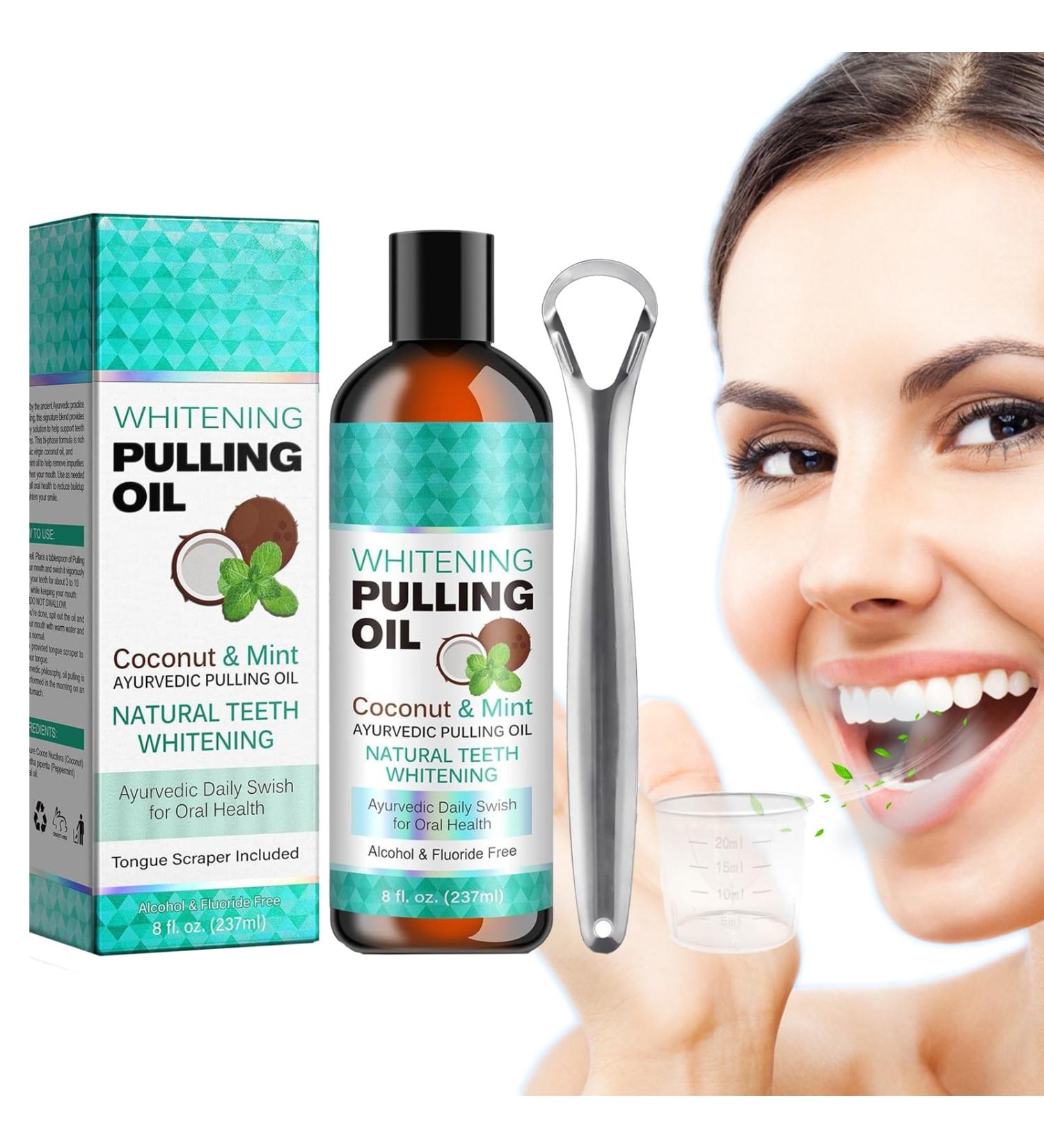 All-Natural Ayurvedic Mouthwash with Coconut & Peppermint Oil | Fresh Breath Tooth Whitening & Healthier Teeth - 8 fl. Oz - Buy Online on GoSupps.com