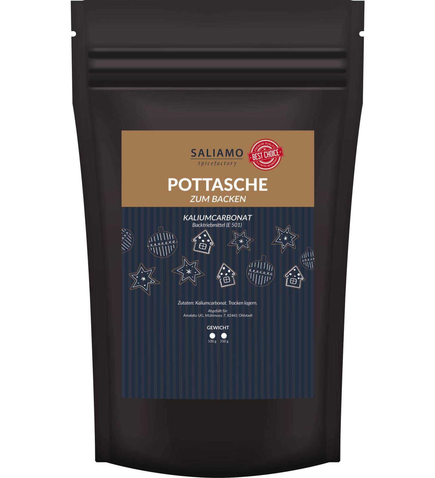 50g Potash for baking - Potassium carbonate E501 - as a raising agent for gingerbread and for making soap