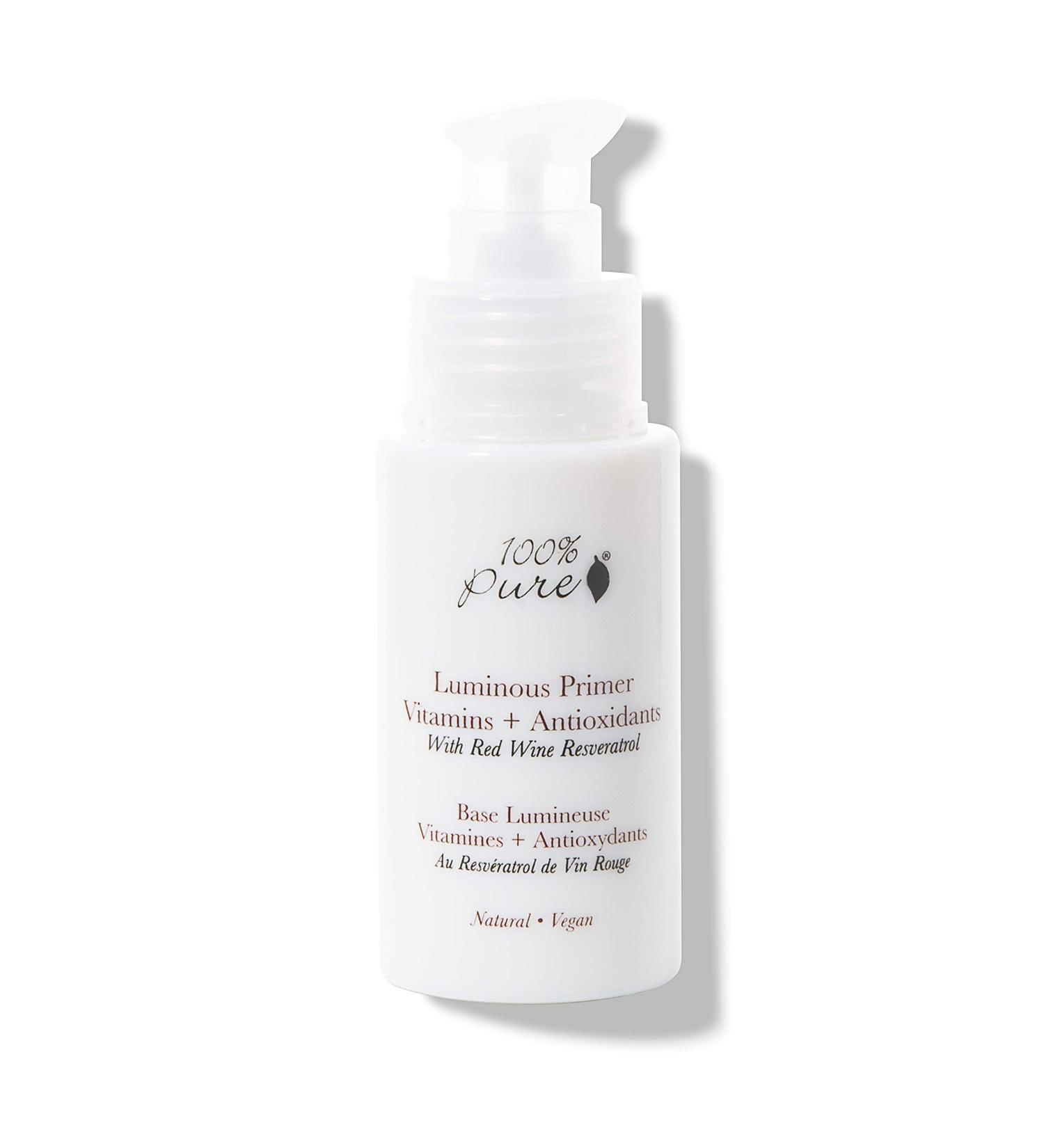 100% PURE Luminous Face Primer - Illuminating Makeup Base & Moisturizer | Anti-Aging Antioxidants | Glowy & Long-Lasting | Pore Diminishing Cosmetics | Flawless Hydration - 1 oz - Buy Online on GoSupps.com