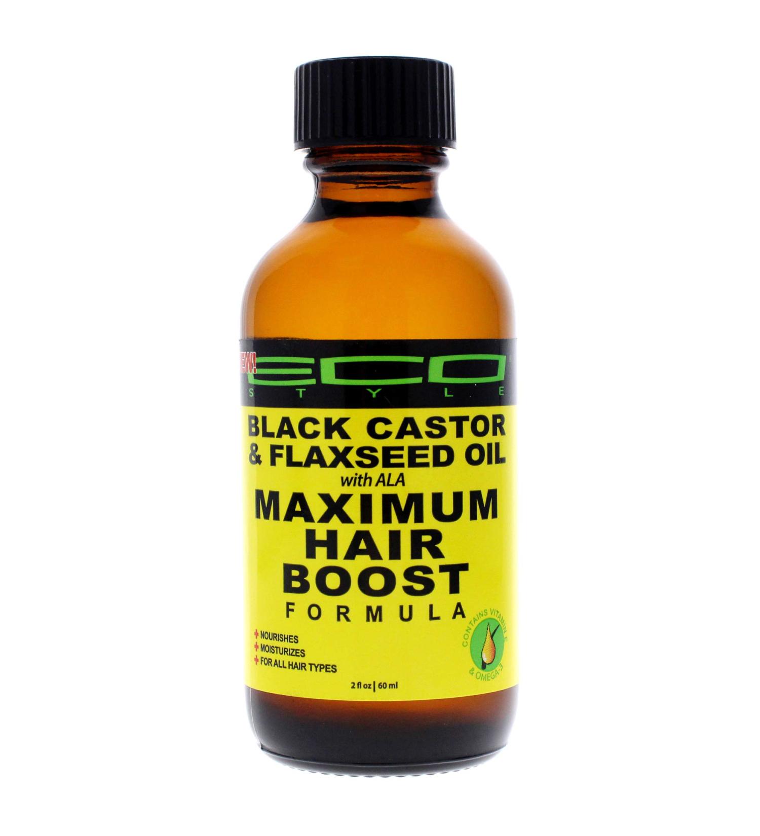 Eco Style Black Castor and Flaxseed Maximum Hair Growth Oil  2 Ounce 4410 2 Fl Oz (Pack of 1)
