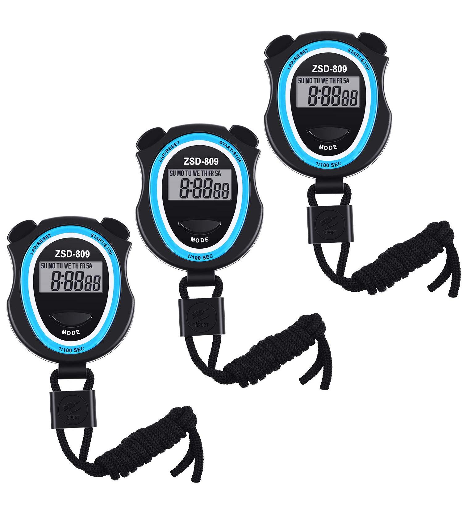 3-Piece Digital Stopwatch Set | Multi-Function Sports Timer for Trainers & Referees | Batteries Included - Fast International Shipping - Buy Online on GoSupps.com