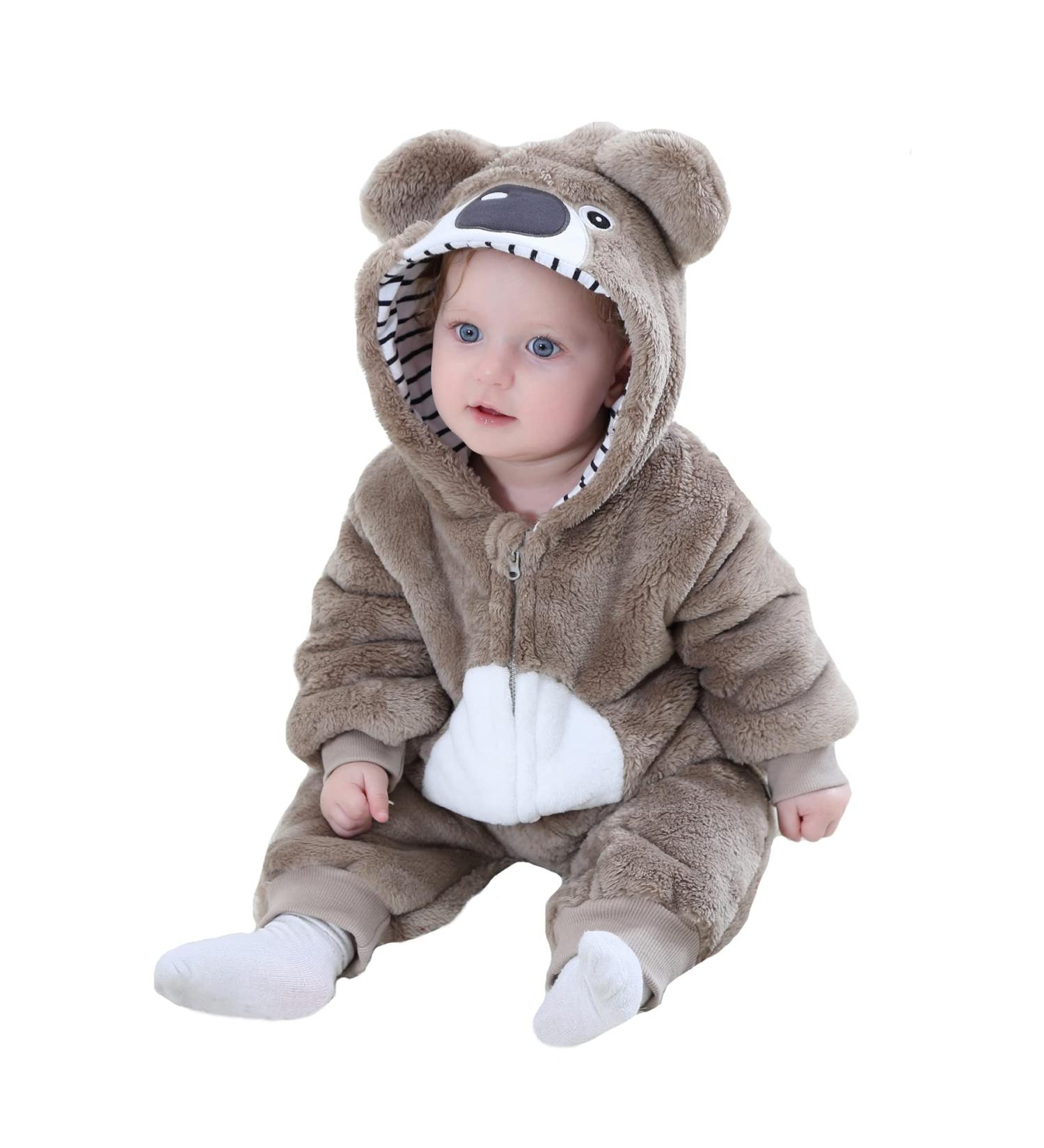 Doladola Unisex Baby Koala Romper | Flannel One Piece Pyjamas | 3-6 Months - Buy Online on GoSupps.com