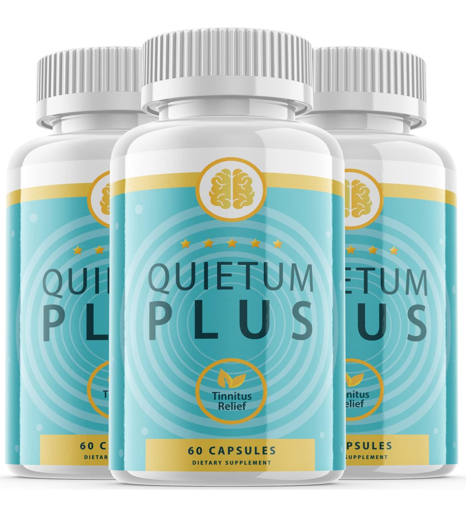 Quietum Plus Tinnitus Advanced Formula Ear Health Supplement - 3 Pack - Buy Online on GoSupps.com
