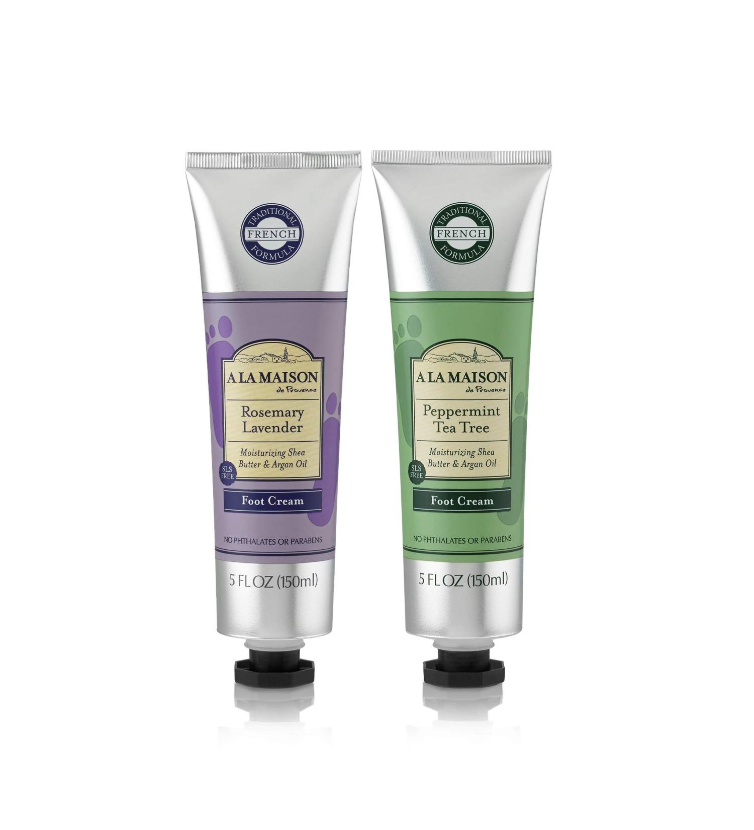 A LA MAISON Peppermint Tea Tree Foot Cream Lotion - French Natural Hand & Foot Lotion (5 oz) Rosemary Lavender, Peppermint Tea Tree - Buy Online on GoSupps.com