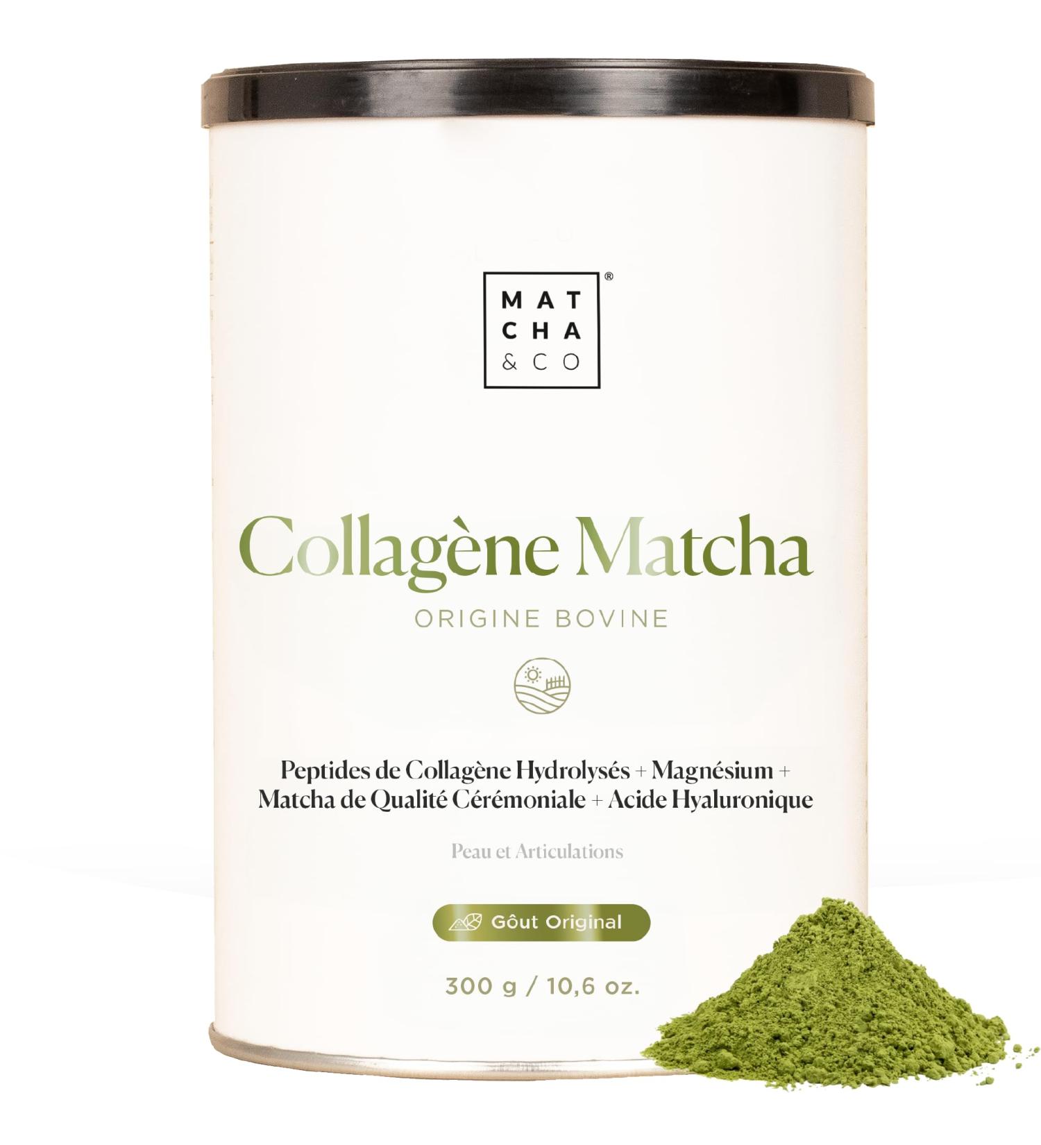  Matcha & CO Matcha Collagen Collagen Magnesium Matcha Tea Hyaluronic Acid Joints Skin Nails 300g Matcha Collagen Powder Matcha Flavor - Buy Online on GoSupps.com
