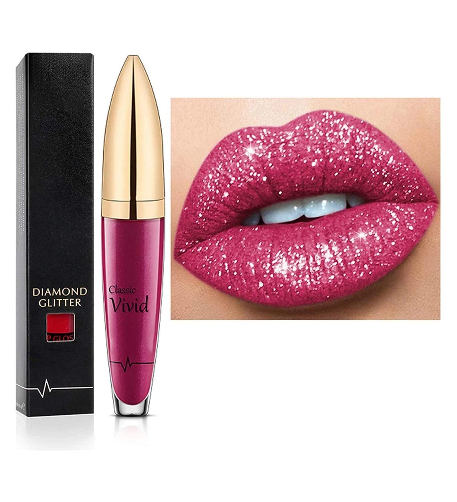 18 Colors Diamond Glossy Lipstick - Waterproof Matte & Shimmer Lip Gloss | Durable Beauty Makeup - Buy Online on GoSupps.com