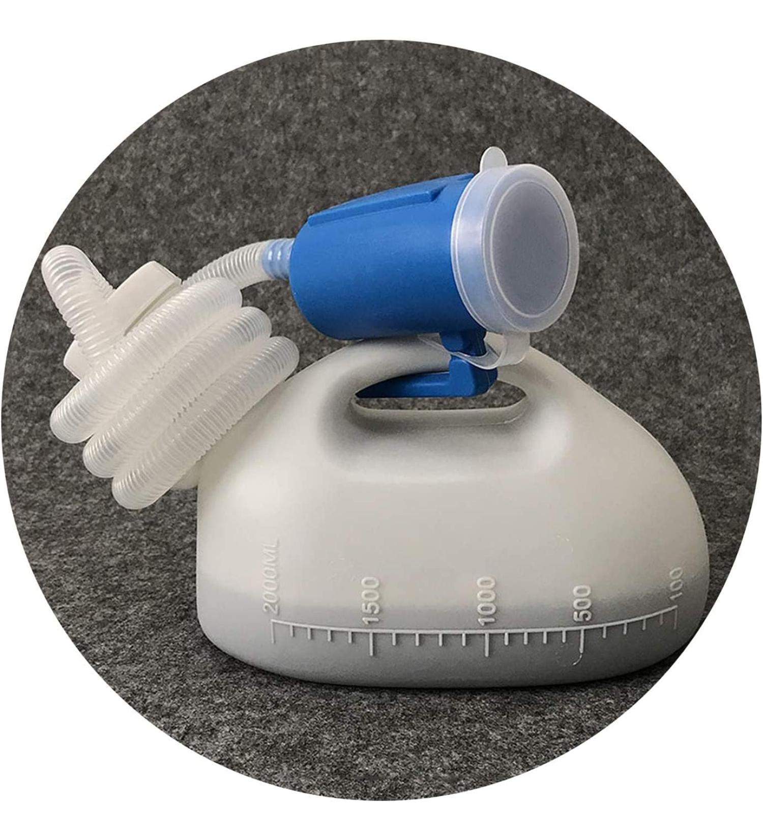 Potty Men's Male Bed Urinal Potty Pee Bottle 2000ML Collector with 1.6M Tube - Buy Online on GoSupps.com