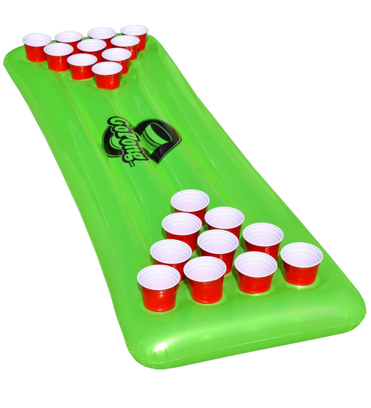 Inflatable Floating Beer Pong Table Set with 3 Balls - GoPong Pool Pong Table - Buy Online on GoSupps.com